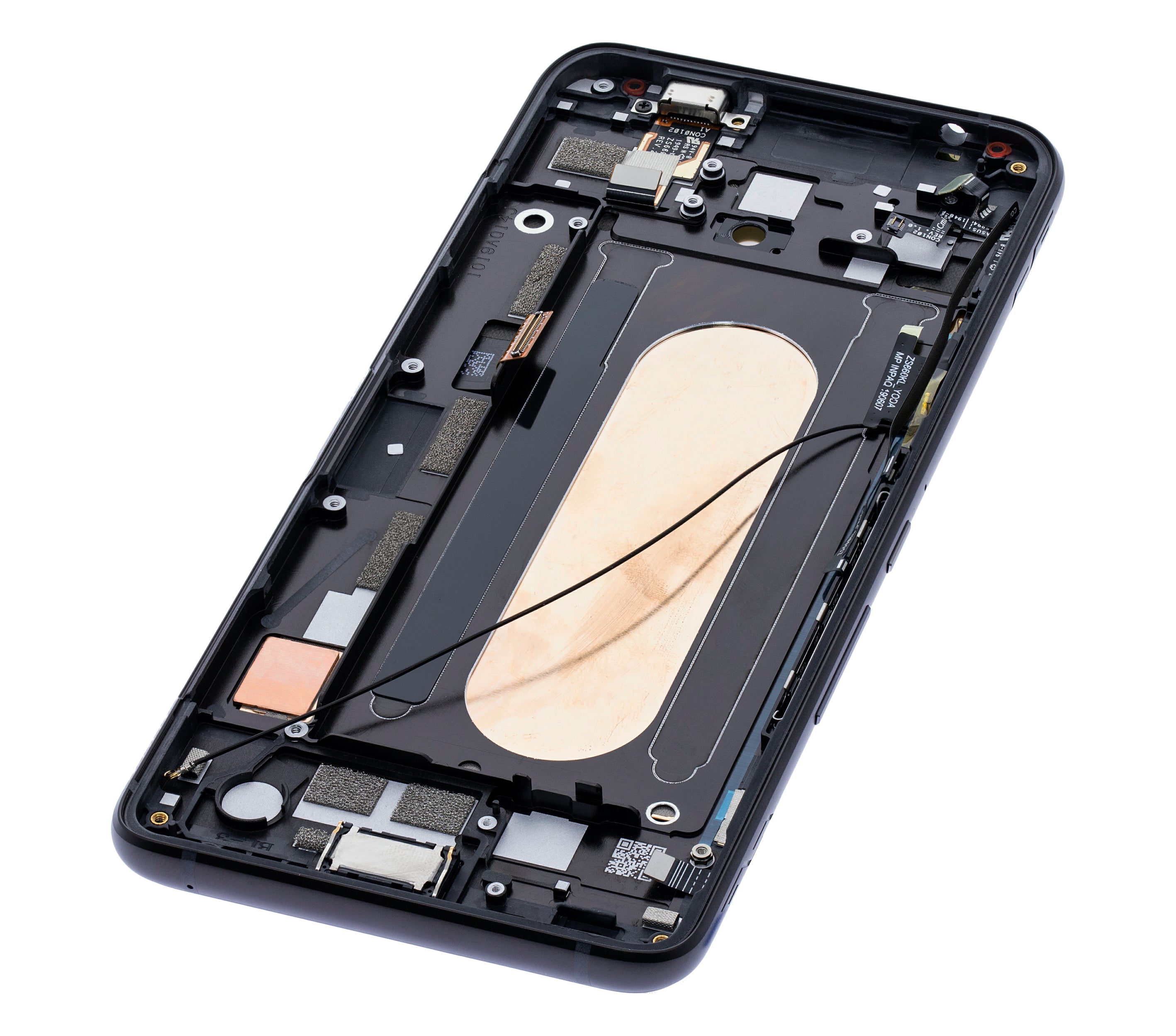 OLED Display with Frame for Asus ROG Phone 2 (ZS660KL) (Refurbished) (Matte Black)