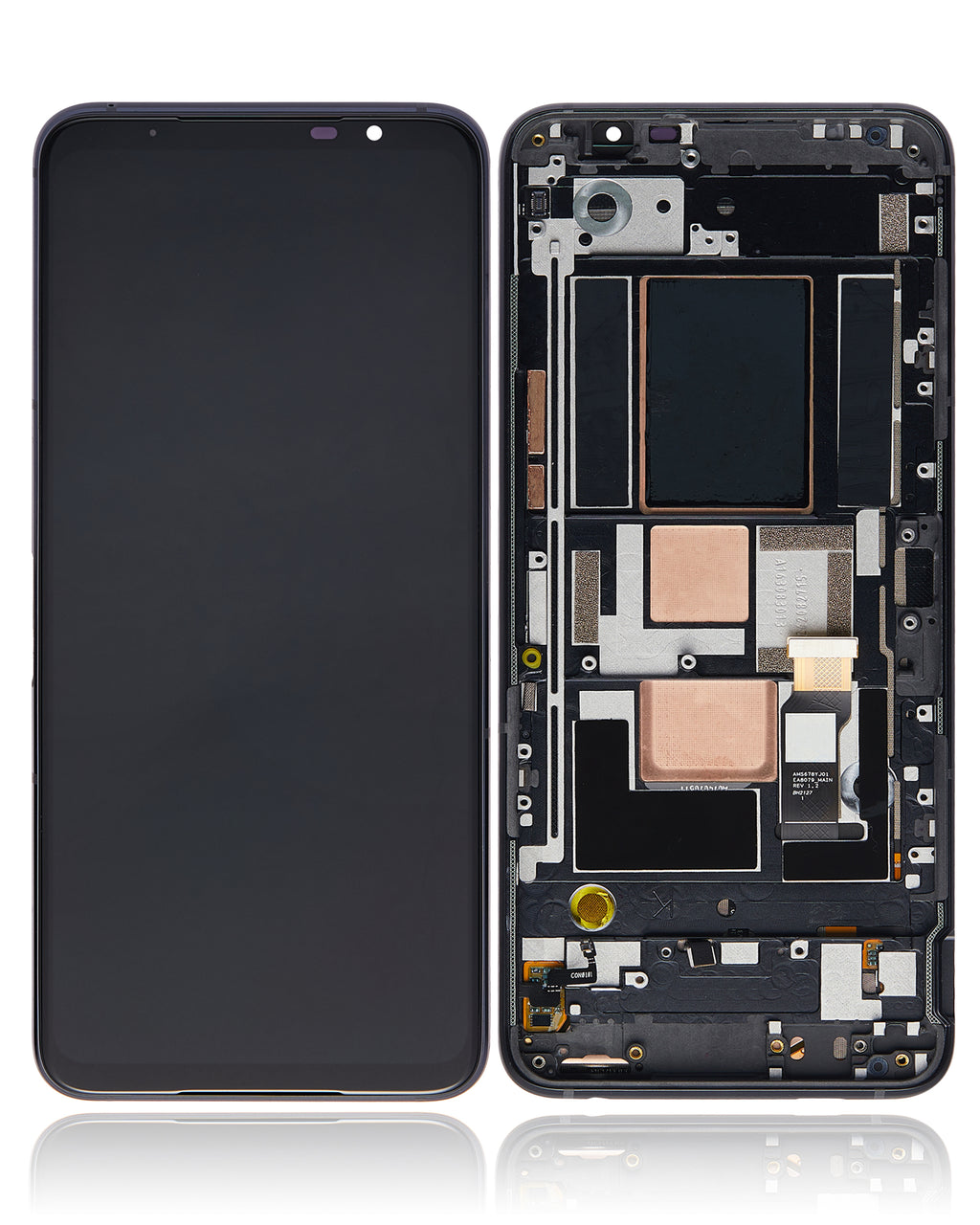 OLED Display with Frame for Asus ROG Phone 5 (ZS673KS) (Refurbished) (Phantom Black)