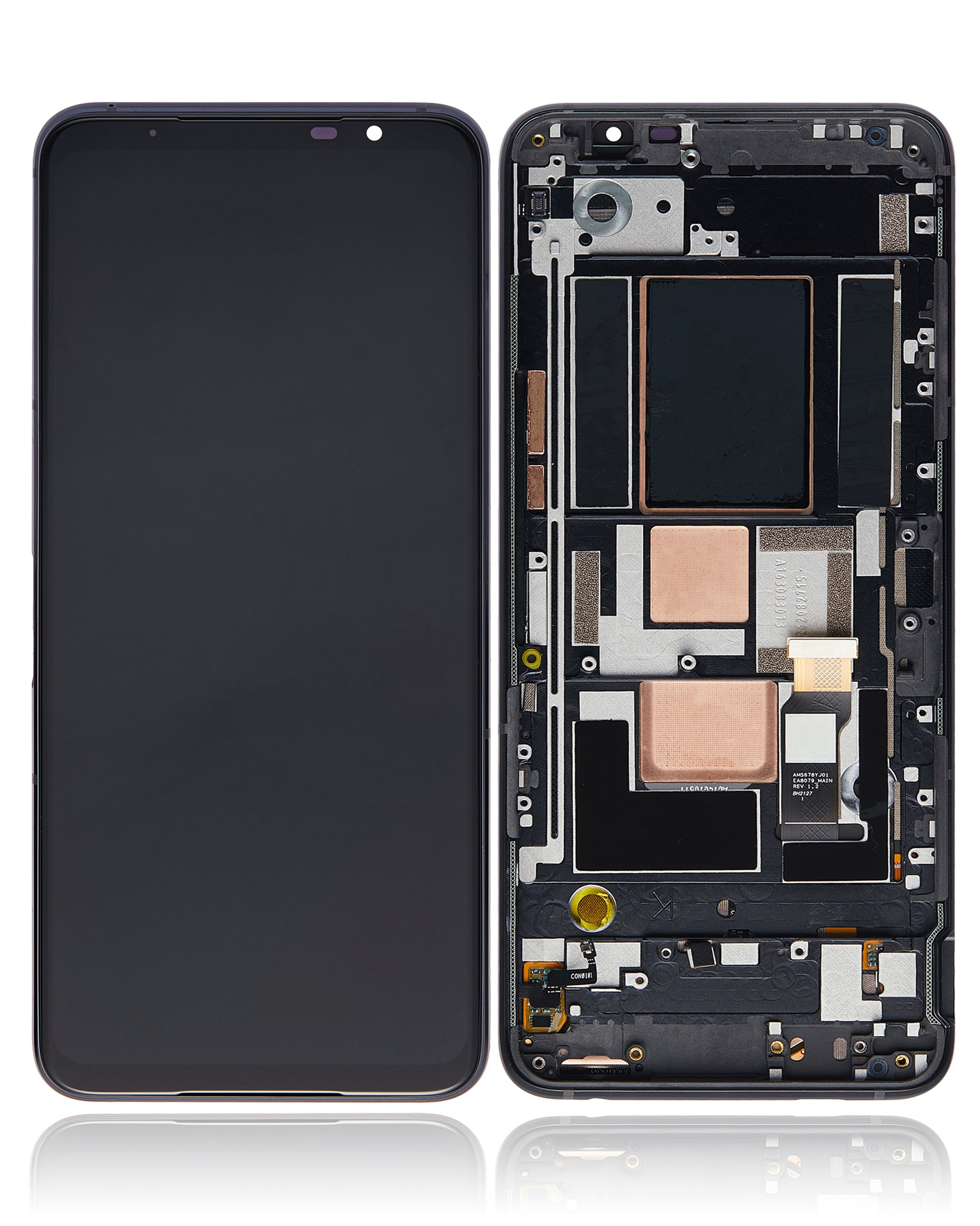 OLED Display with Frame for Asus ROG Phone 5 (ZS673KS) (Refurbished) (Phantom Black)