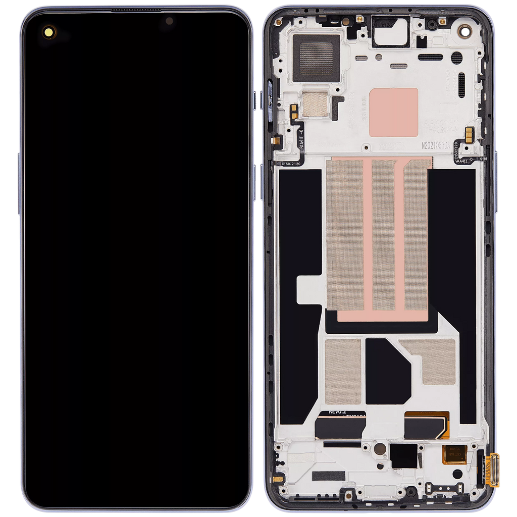 OLED Display with Frame for OnePlus Nord 2 5G (Aftermarket Plus) (Sierra Gray)