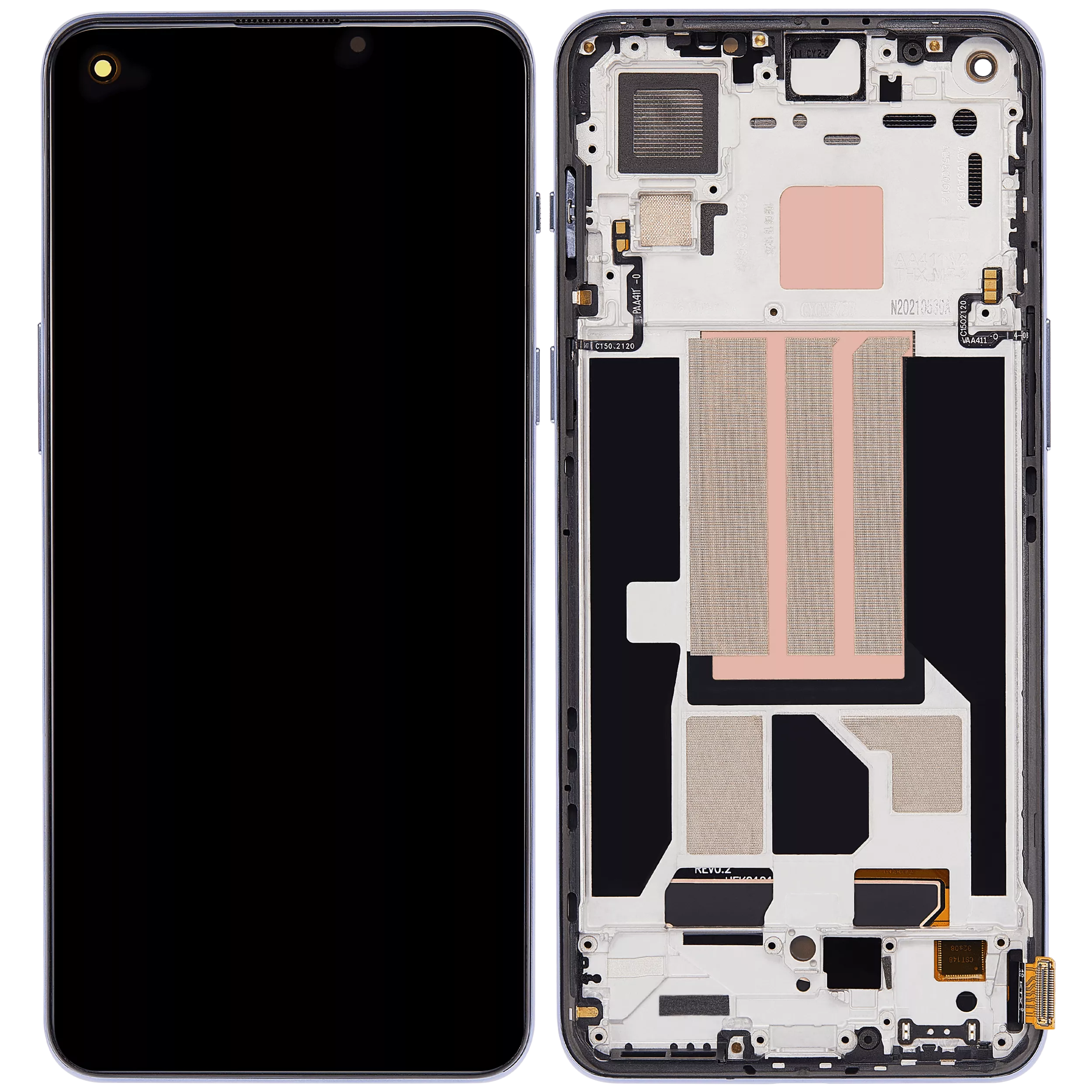 OLED Display with Frame for OnePlus Nord 2 5G (Aftermarket Plus) (Sierra Gray)