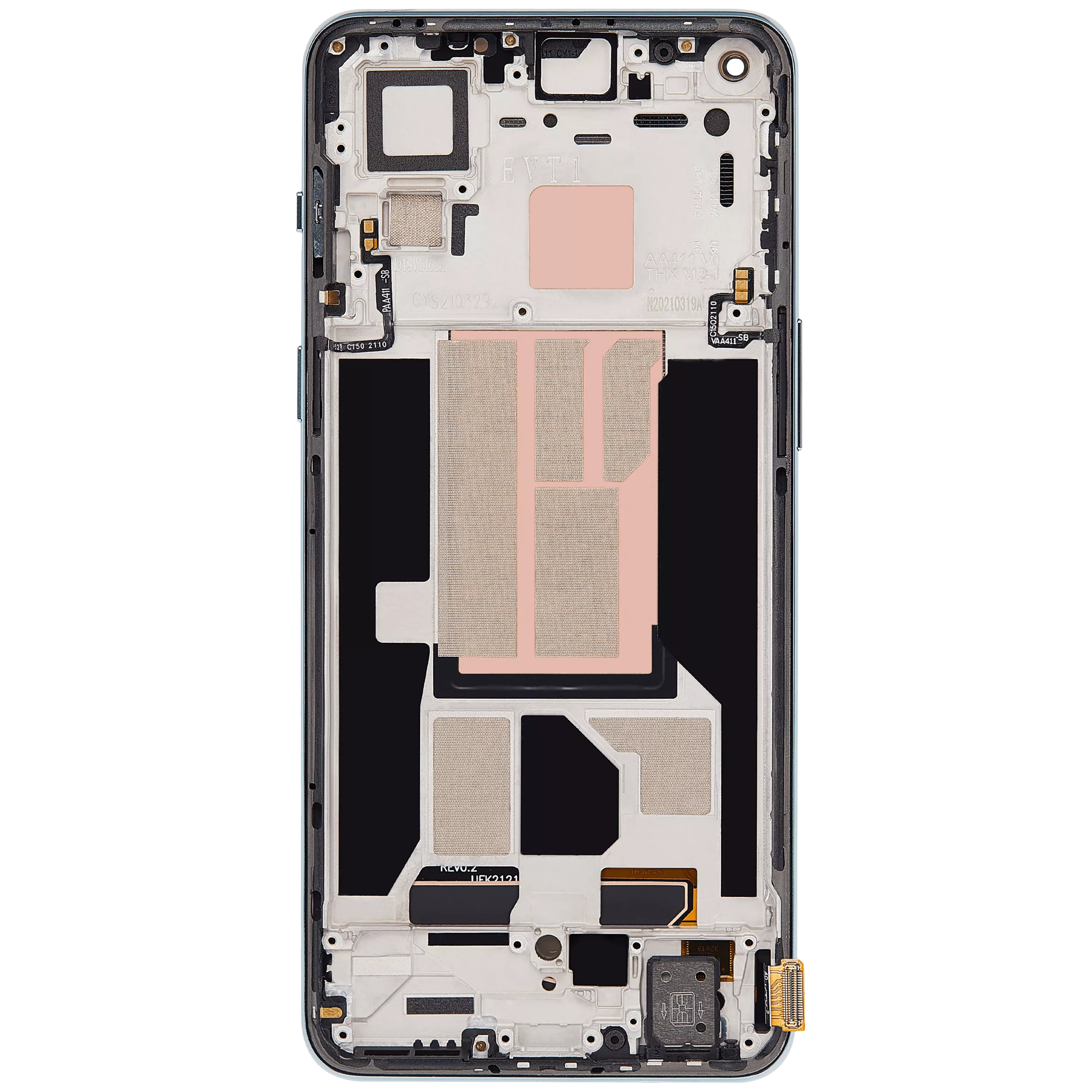 OLED Display with Frame for OnePlus Nord 2 5G (Aftermarket Plus) (Blue Haze)