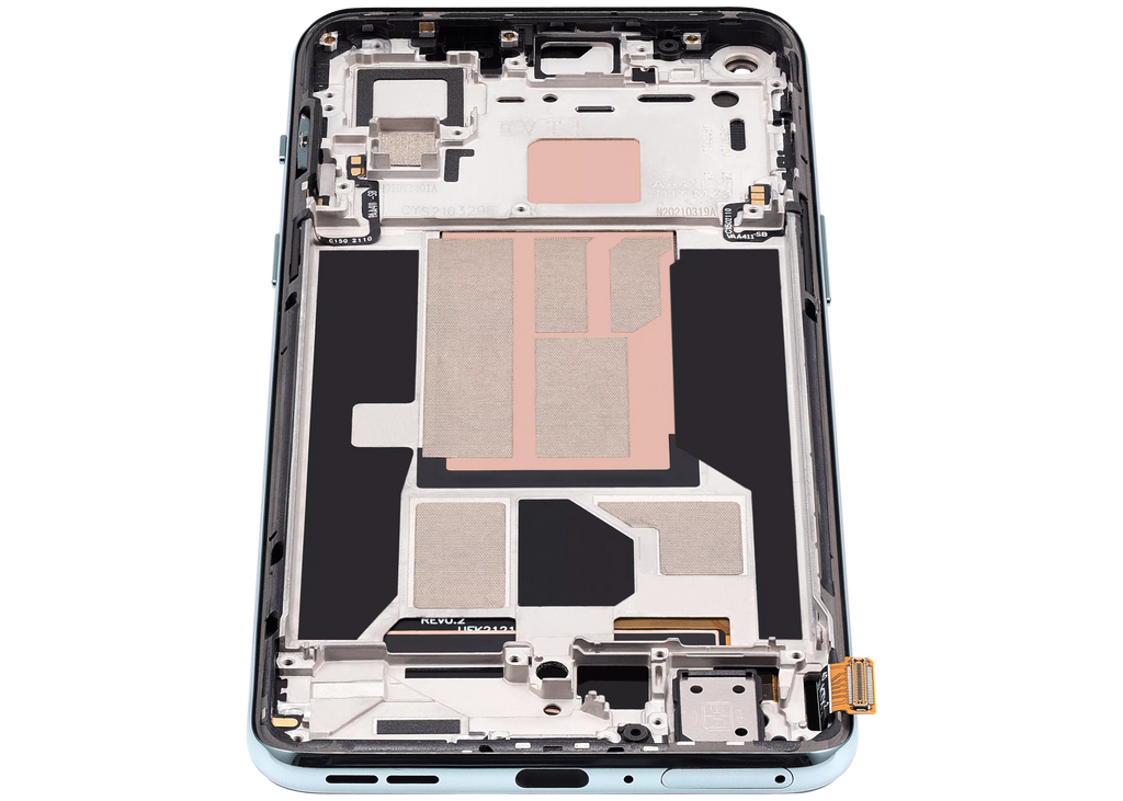 OLED Display with Frame for OnePlus Nord 2 5G (Aftermarket Plus) (Blue Haze)