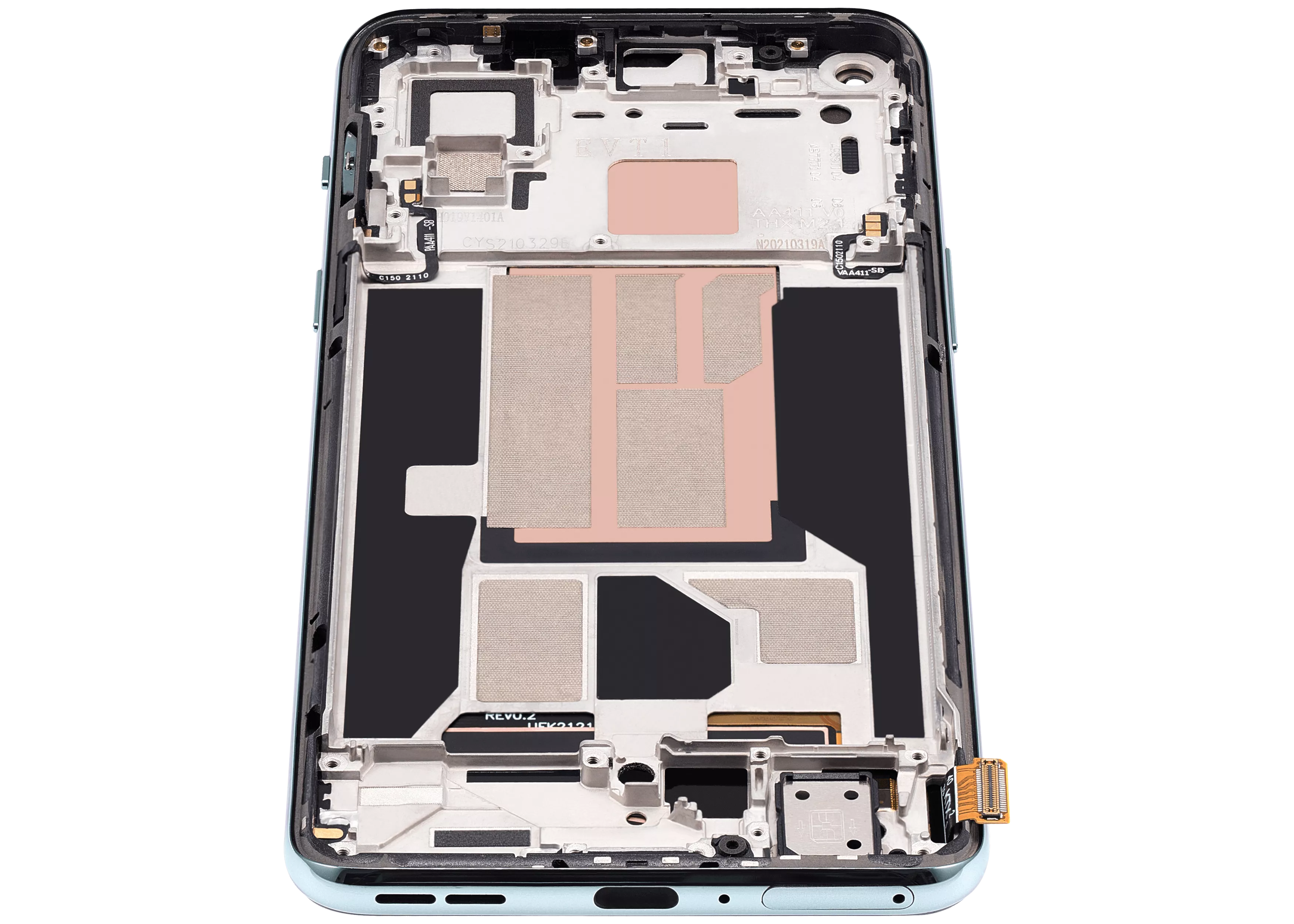 OLED Display with Frame for OnePlus Nord 2 5G (Aftermarket Plus) (Blue Haze)