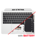 Top Case mit Tastatur & Akku MacBook Air 13 A1932 US OEM Qualität A Silber