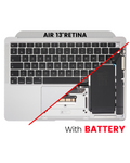 Top case with battery and keyboard for MacBook Air 13" A2337 (2020) Quality A US-keyboard Space Gray