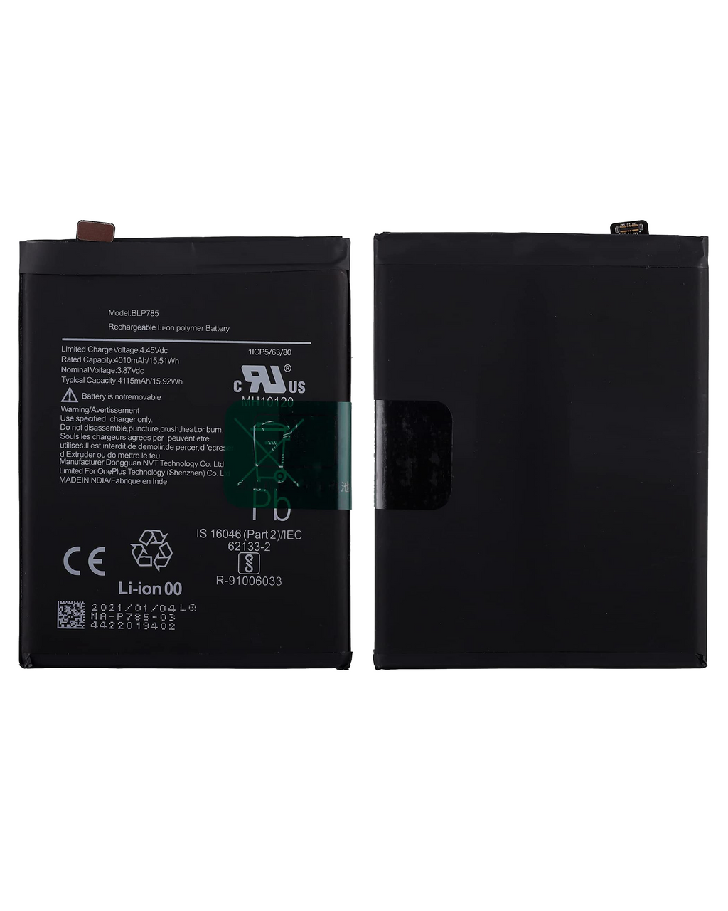 Ersatzakku für OnePlus Nord 4G (BLP785)