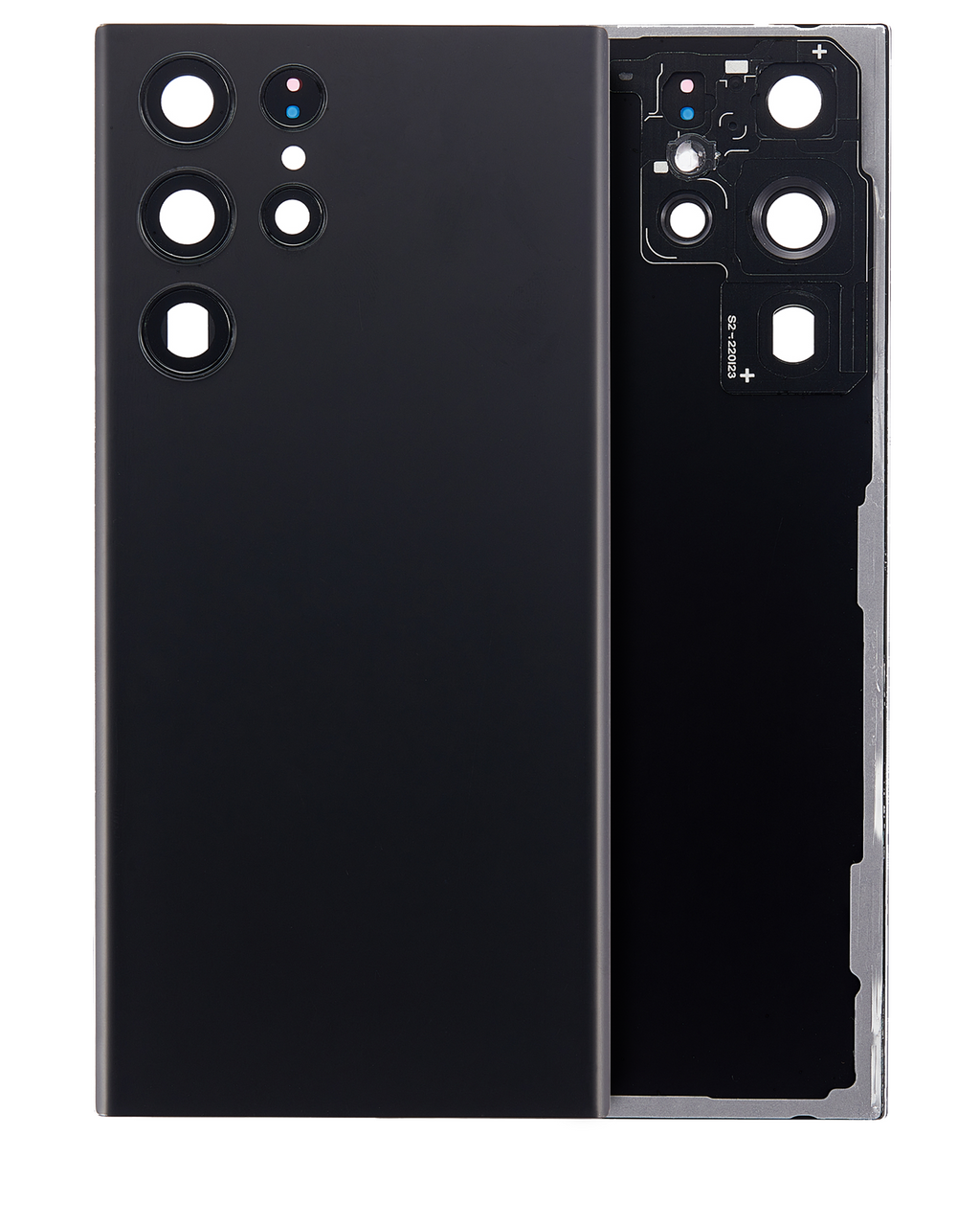 Back Cover with Camera Lens for Samsung Galaxy S22 Ultra 5G (No Logo) (Aftermarket Plus) (Phantom Black)