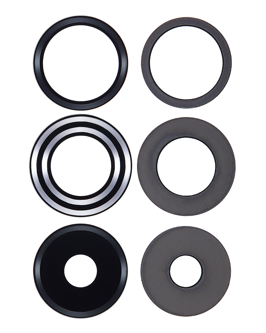 Kameralinse hinten (Glass Only) mit Adhesive für Motorola Moto Edge Plus / Edge 30 Pro (XT2201-1/4) / Edge X30 5G (XT2201 -2/6 /2022) (3 Piece Set) (Weiß)