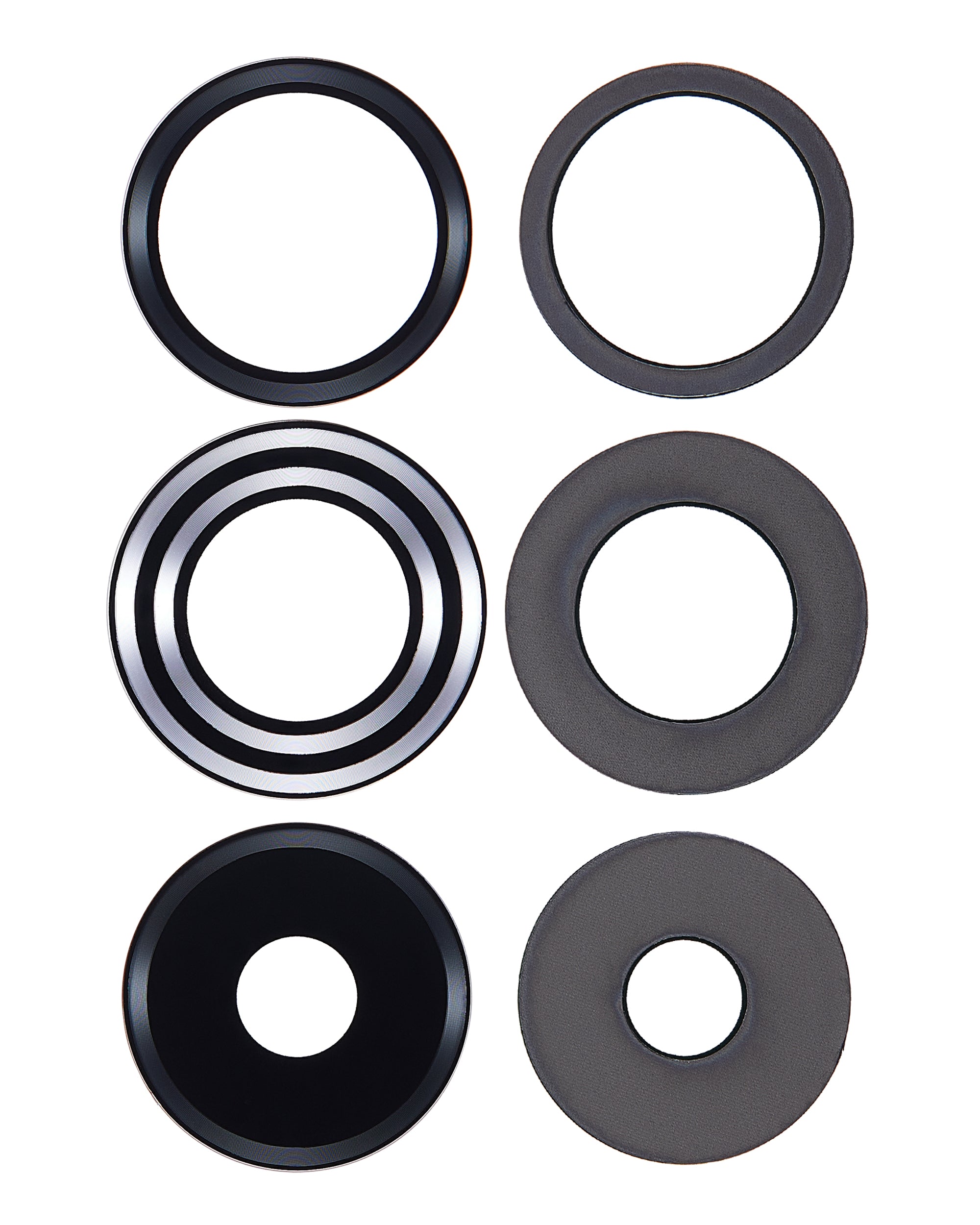 Kameralinse hinten (Glass Only) mit Adhesive für Motorola Moto Edge Plus / Edge 30 Pro (XT2201-1/4) / Edge X30 5G (XT2201 -2/6 /2022) (3 Piece Set) (Weiß)