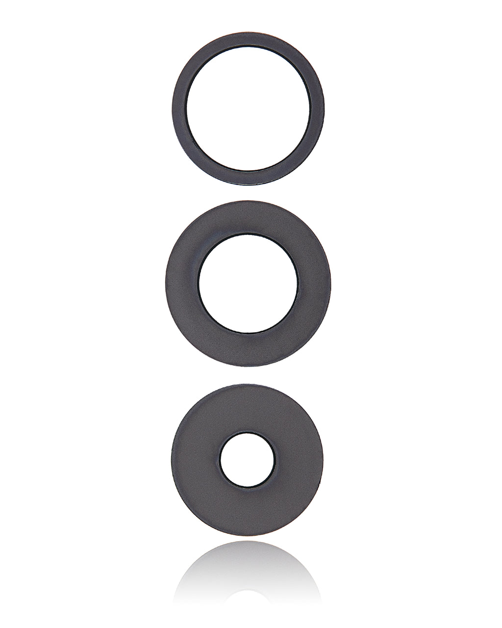 Kameralinse hinten (Glass Only) mit Adhesive für Motorola Moto Edge Plus / Edge 30 Pro (XT2201-1/4) / Edge X30 5G (XT2201 -2/6 /2022) (3 Piece Set) (Weiß)