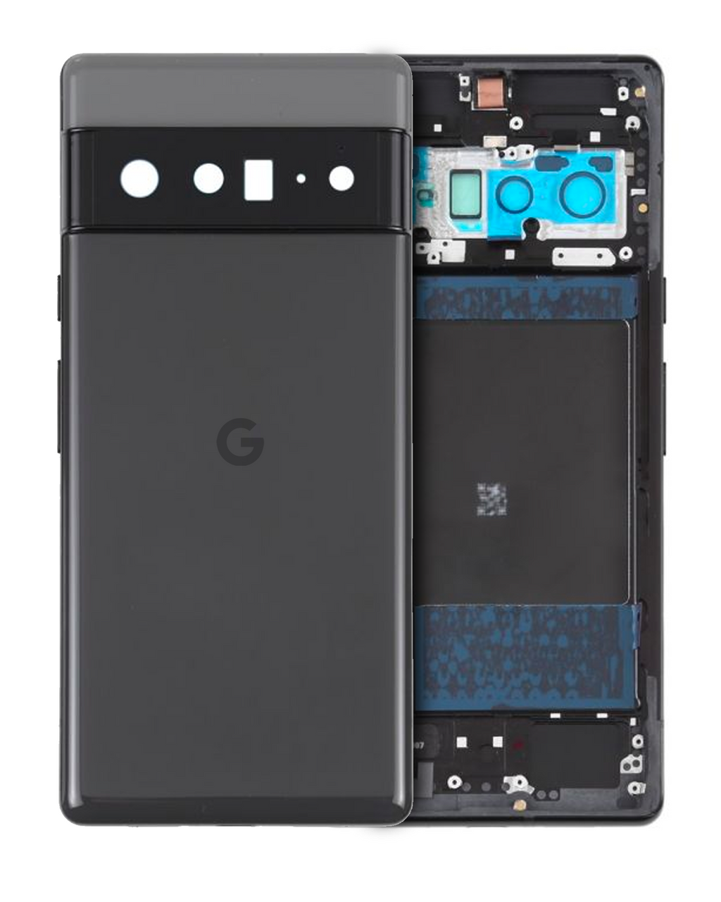 Back cover/frame for Google Pixel 6 Pro (Original OEM) (Stormy Black)