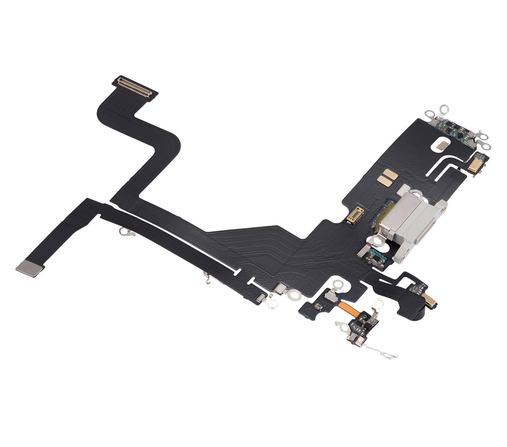 Ladebuchse Flexkabel für iPhone 13 Pro (Aftermarket Plus) (Silber)