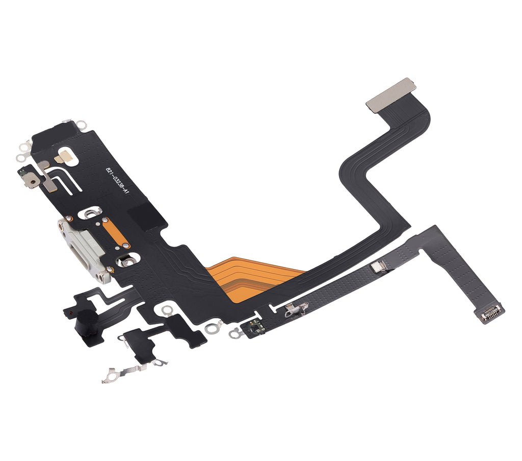Ladebuchse Flexkabel für iPhone 13 Pro (Aftermarket Plus) (Silber)