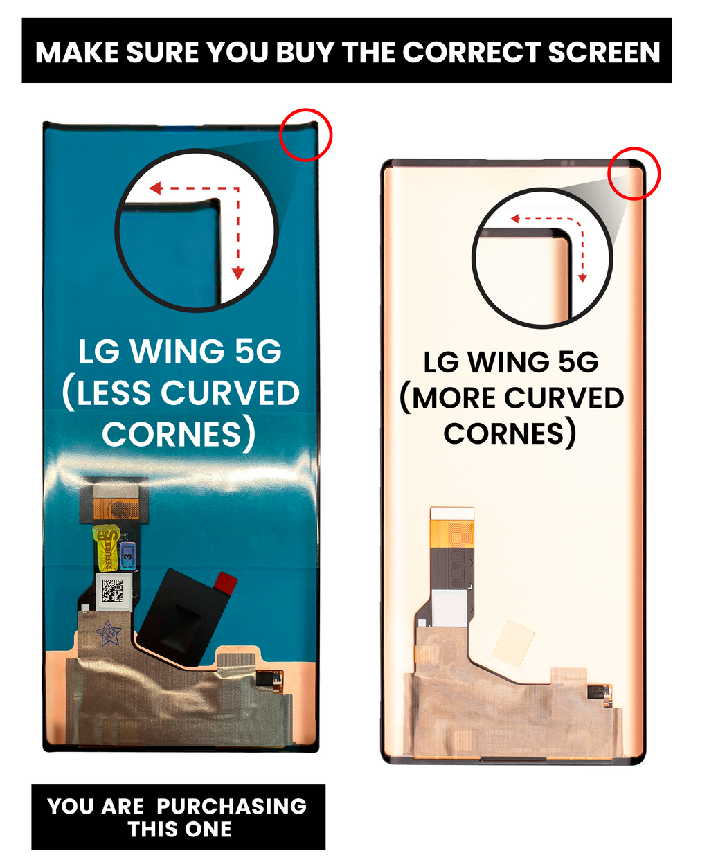 Main Display OLED-Display ohne Rahmen für LG Wing 5G (Refurbished) (Internationale Version) (Alle Farben)