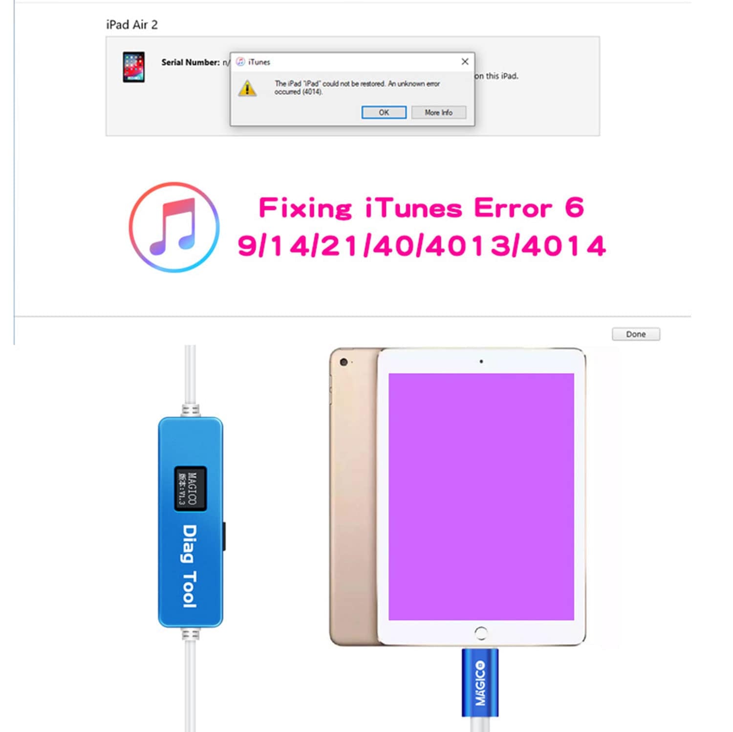 Magico Diagnosewerkzeug (Automatic Purple Display)