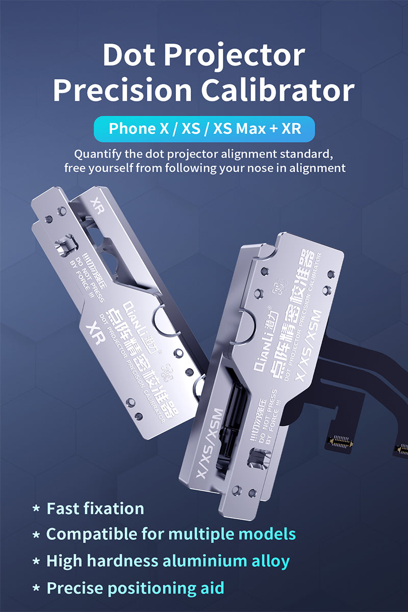 Qianli iD Face Punktprojektor Kalibrator-Set Aluminium für iPhone X/XS/XR/XS Max