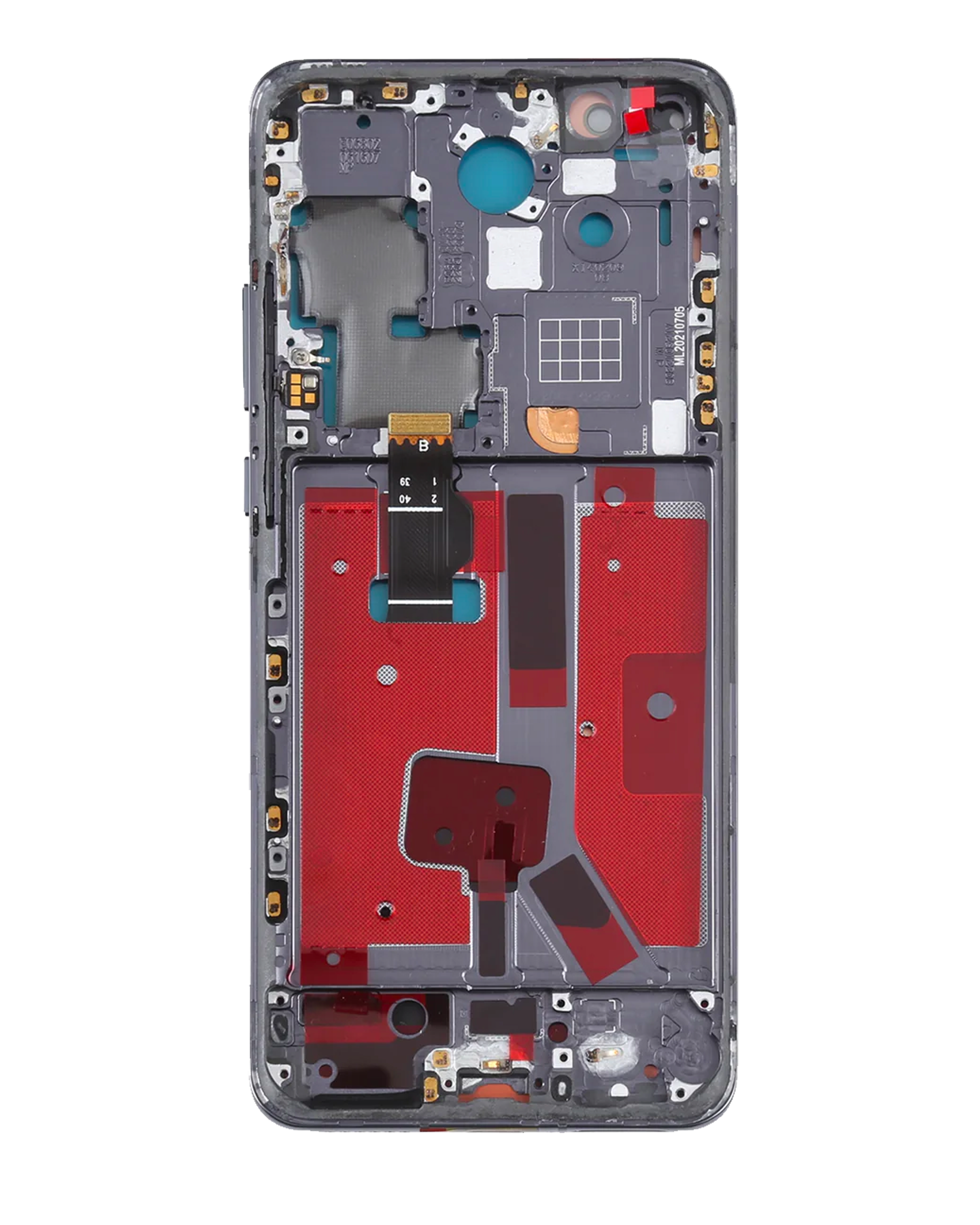 OLED Display with Frame for Huawei P40 Pro (Refurbished) (Black)