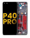 OLED Display with Frame for Huawei P40 Pro (Refurbished) (Black)