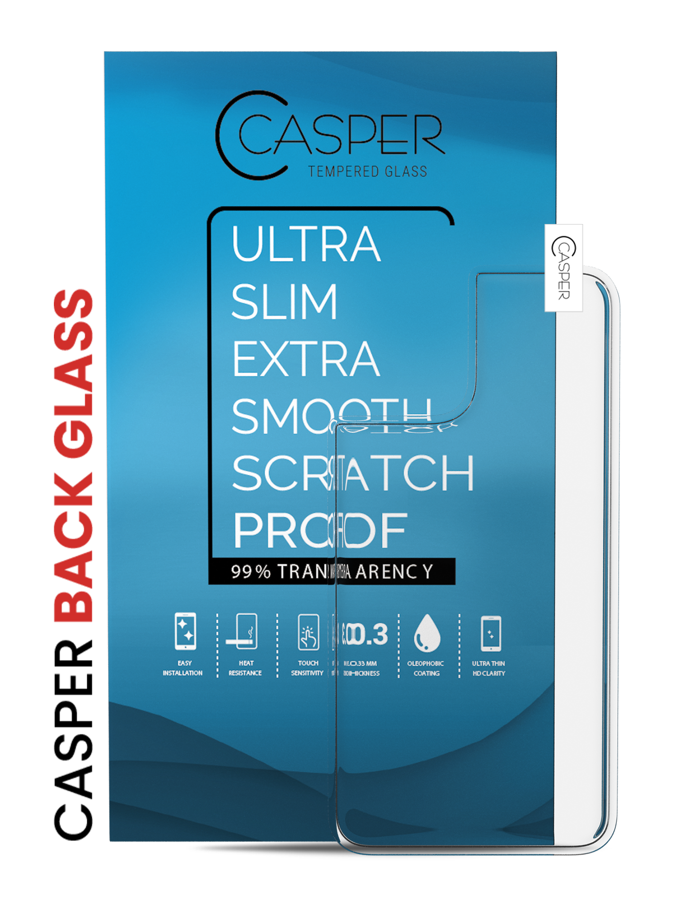 Casper Gehärtetes Backcover für iPhone 12 Mini (10er-Pack) Klar