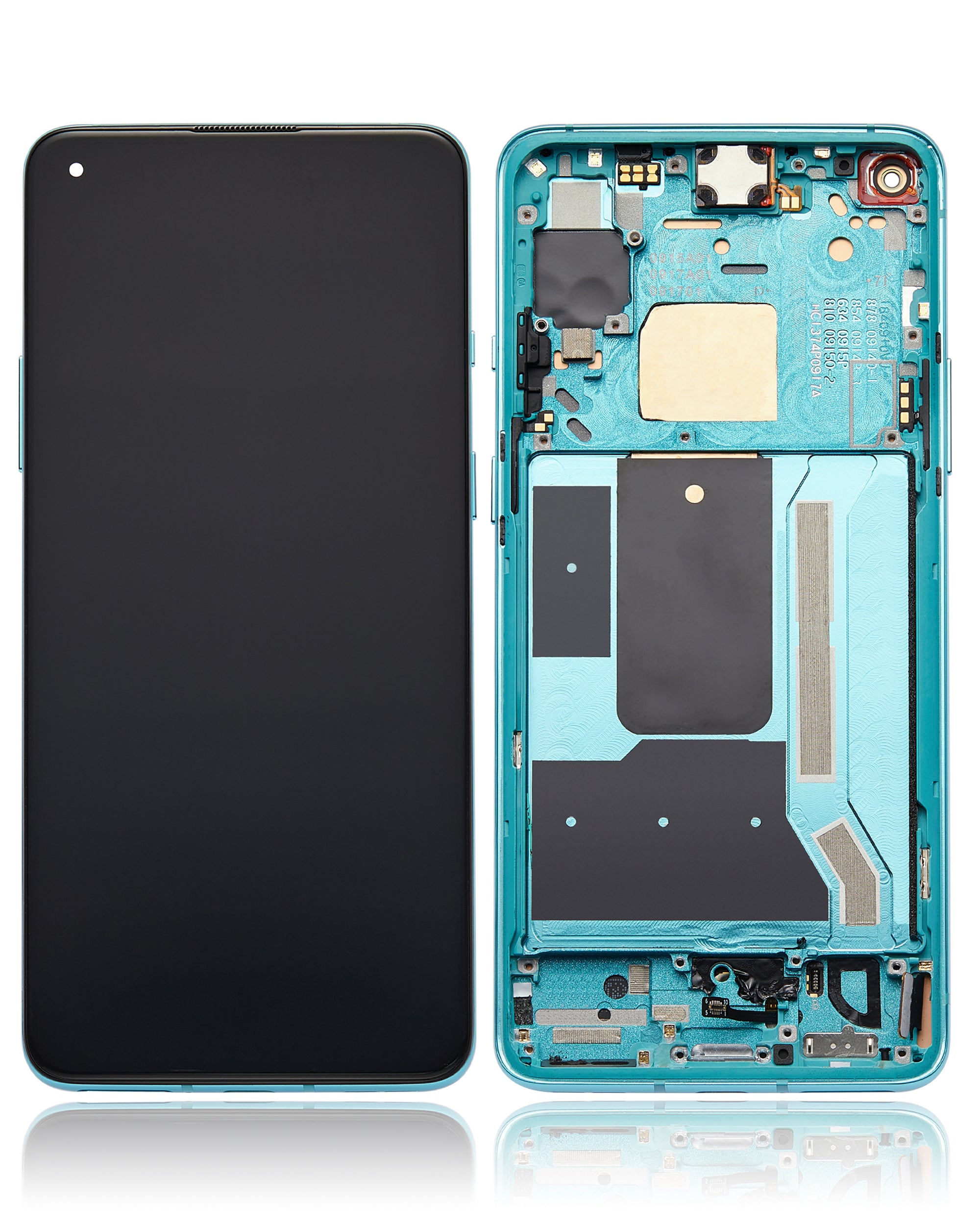 OLED-Display mit Rahmen für OnePlus 8T (Refurbished) (Aquamarine Green)