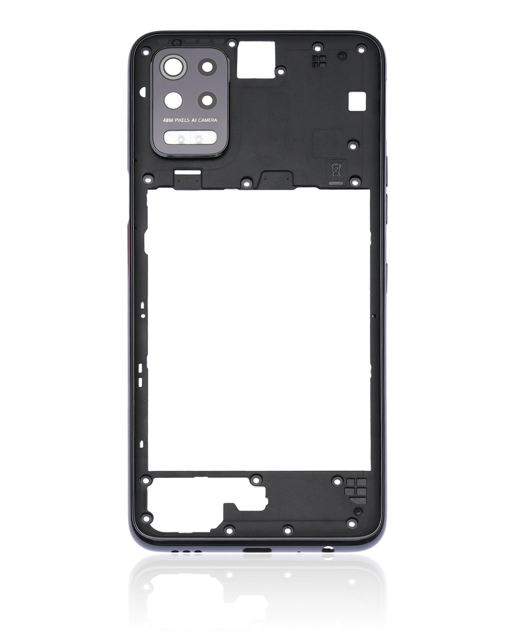 Backcover/Rahmen für LG K52 (2020) (Schwarz)