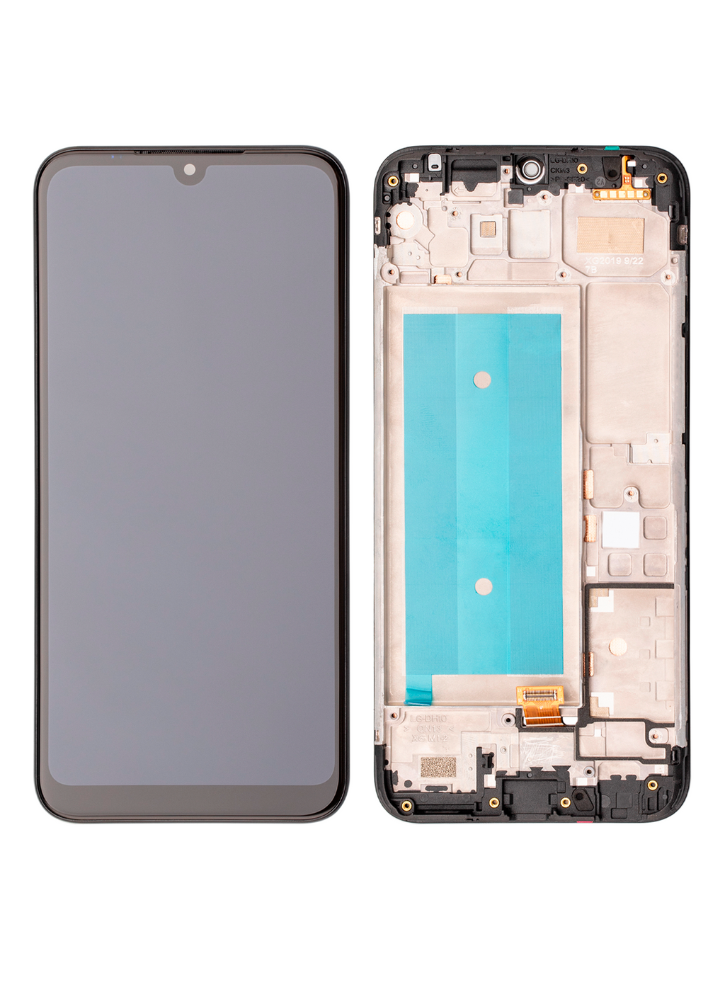 LCD Display with Frame for LG K41 (K400) (Refurbished) (Black)