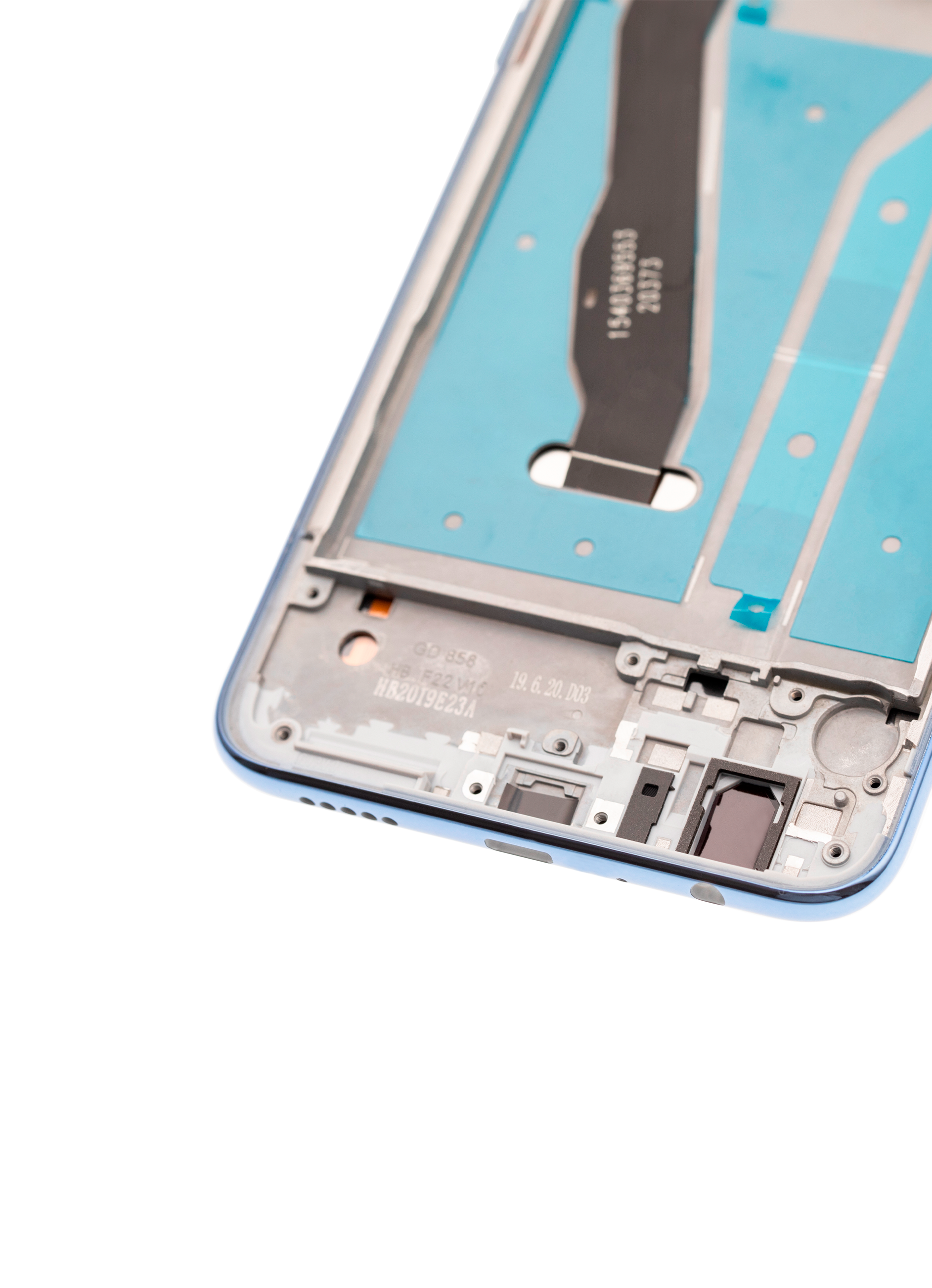 LCD-Display mit Rahmen für Huawei Y9 (2019) (Refurbished) (Aurora Purple)