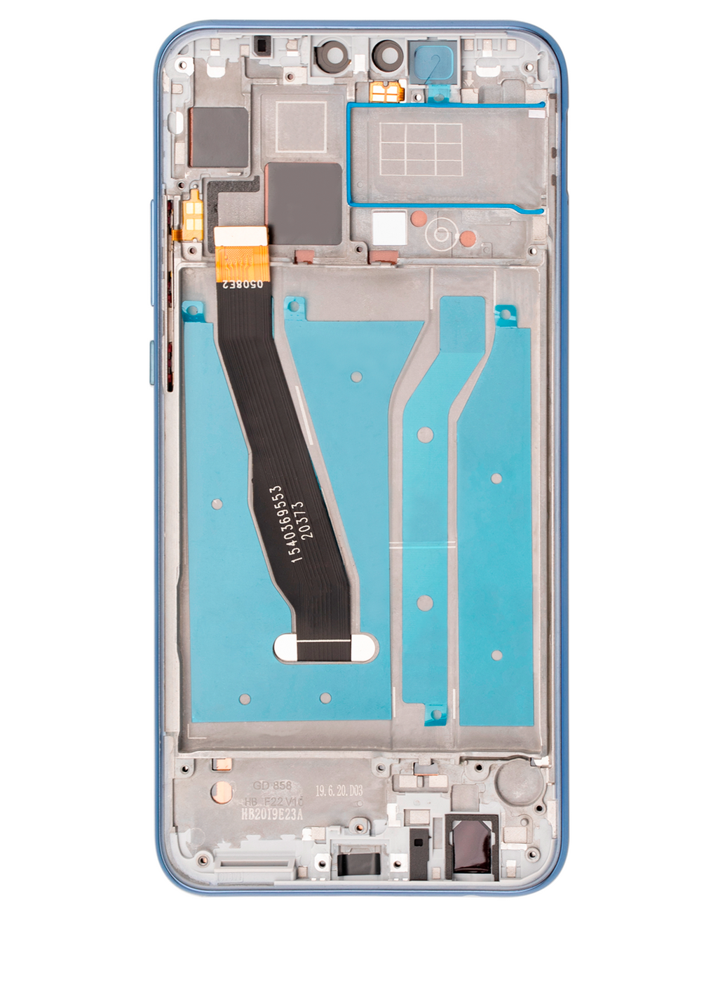 LCD-Display mit Rahmen für Huawei Y9 (2019) (Refurbished) (Aurora Purple)