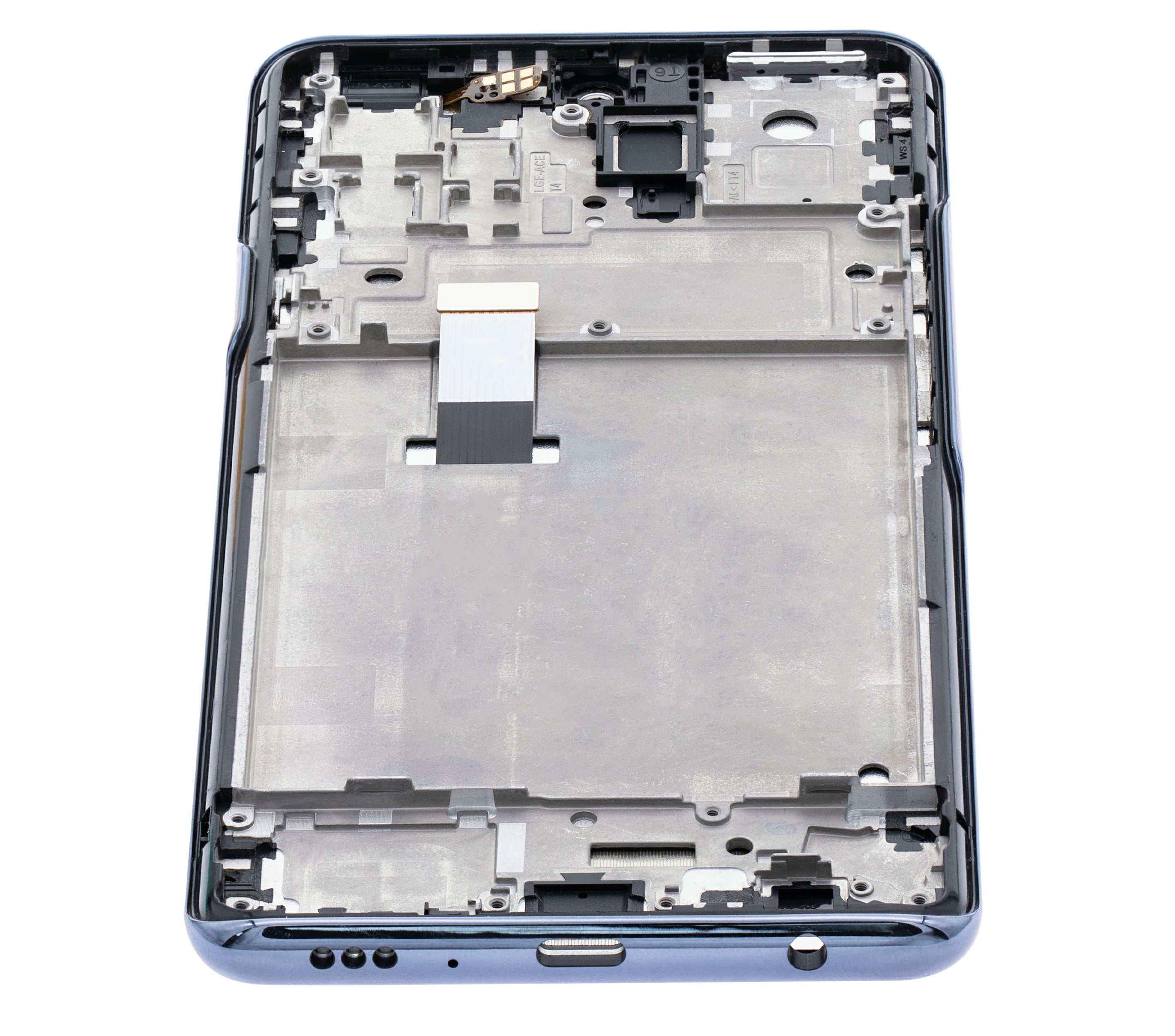LCD-Display mit Rahmen für LG Q92 5G / Q920 (Refurbished) (Schwarz)