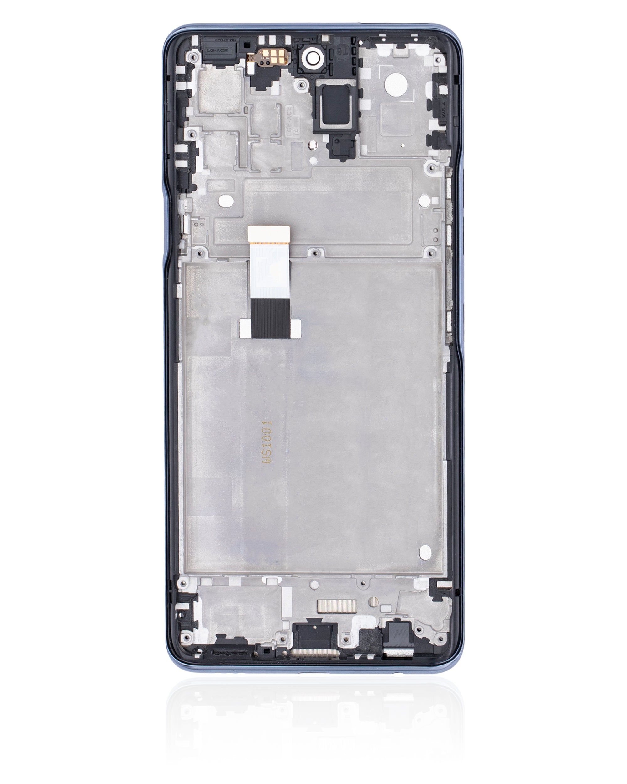 LCD-Display mit Rahmen für LG Q92 5G / Q920 (Refurbished) (Schwarz)