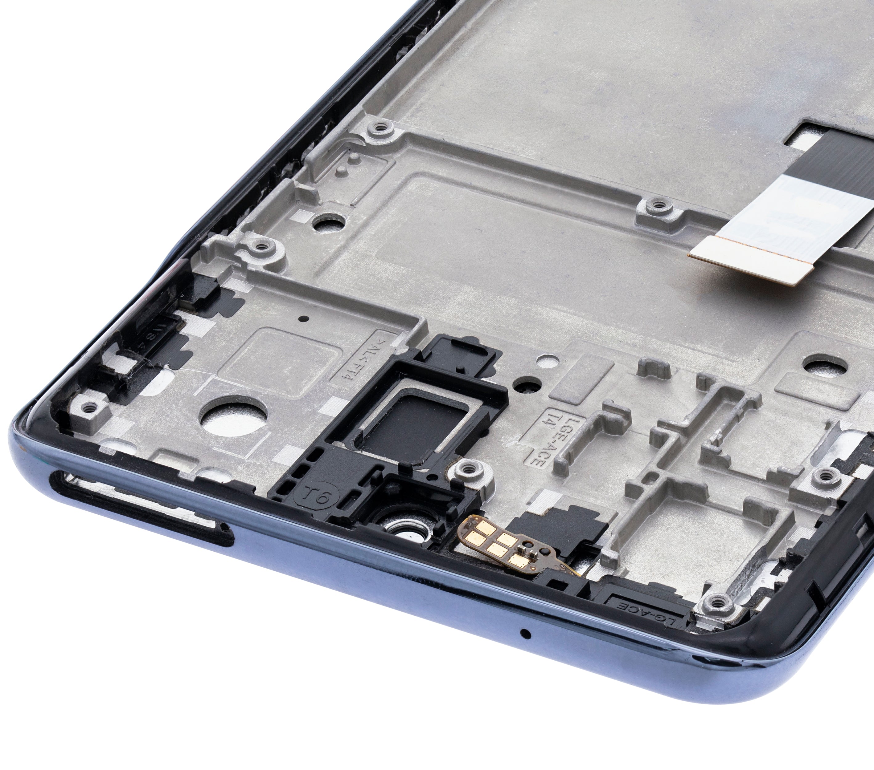 LCD-Display mit Rahmen für LG Q92 5G / Q920 (Refurbished) (Schwarz)