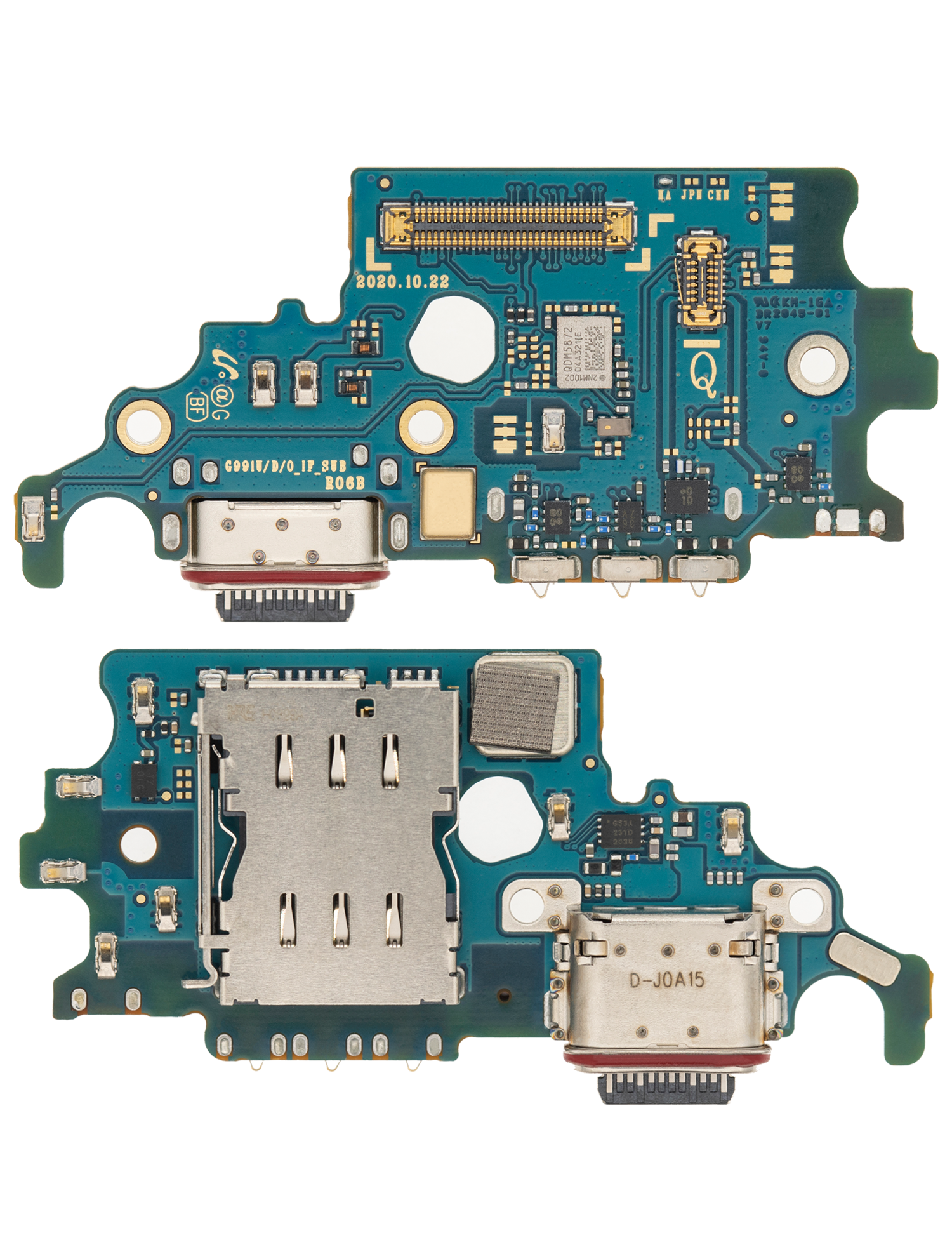 Ladebuchse Board mit Sim Card Reader für Samsung Galaxy S21 5G (G991U) (US-Version) (Service Pack)