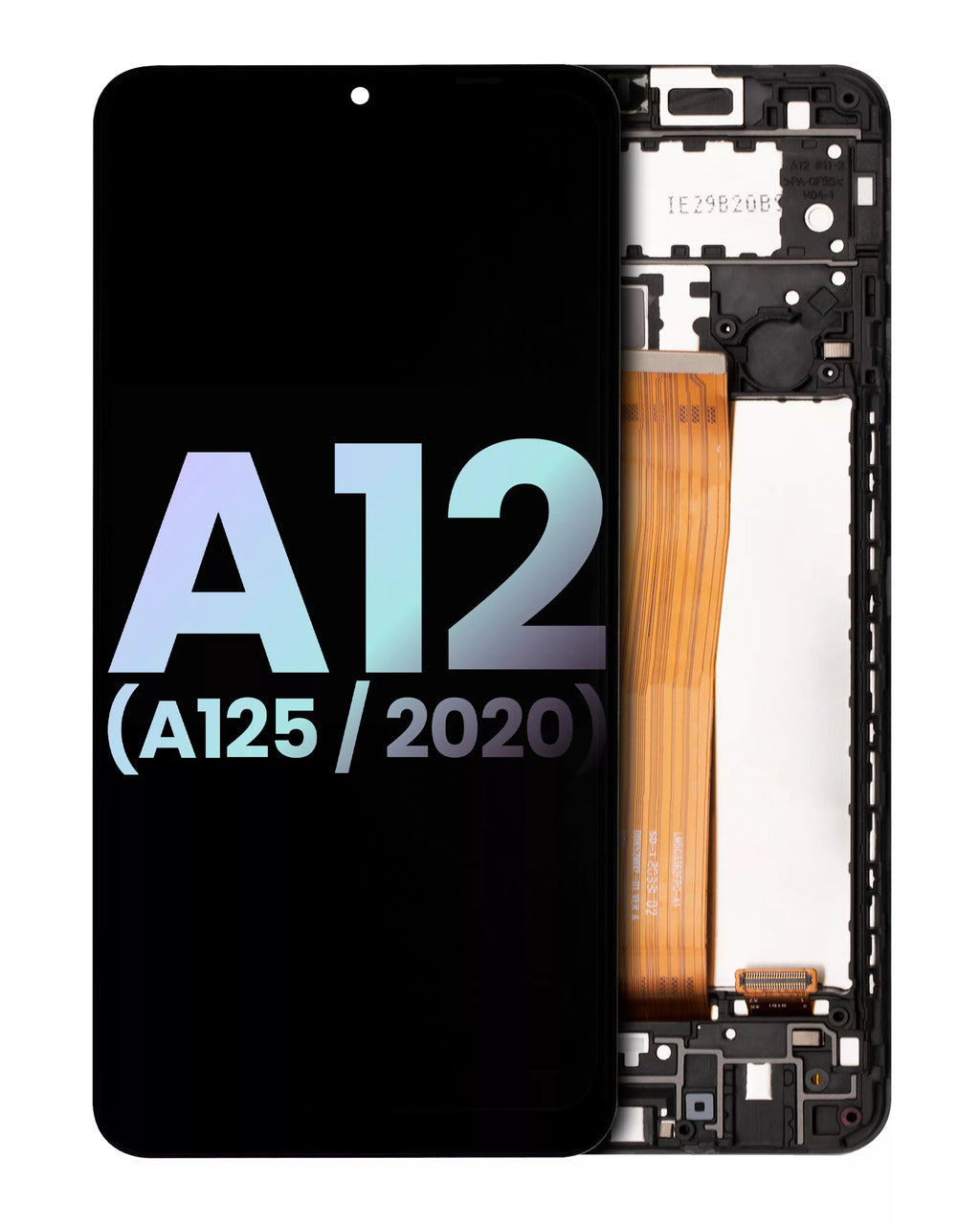 LCD-Display mit Rahmen für Samsung Galaxy A12/A125 (Service Pack) (Alle Farben)