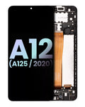 LCD-Display mit Rahmen für Samsung Galaxy A12/A125 (Service Pack) (Alle Farben)
