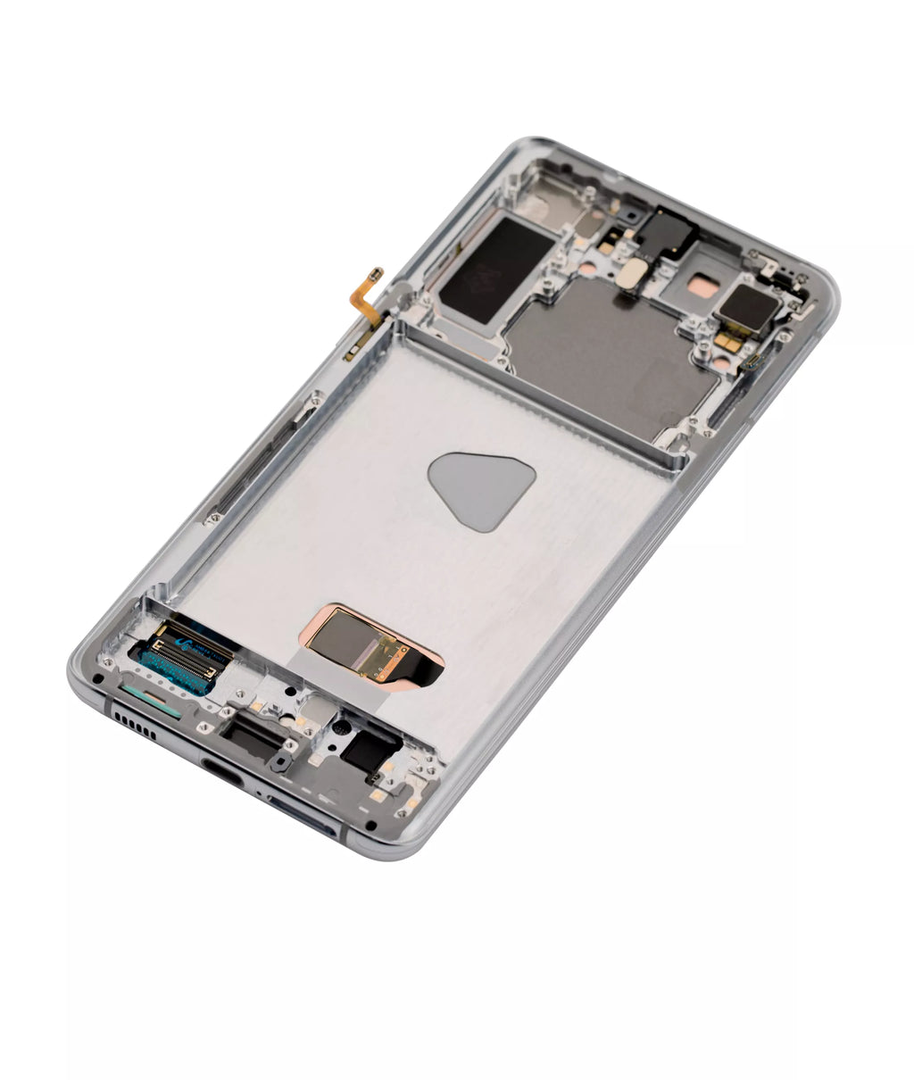 OLED-Display mit Rahmen für Samsung Galaxy S21 Plus Service Pack Phantom Silver