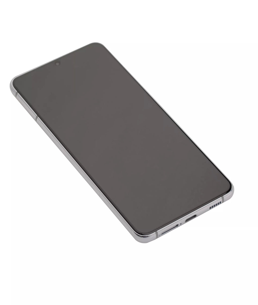 OLED-Display mit Rahmen für Samsung Galaxy S21 Plus Service Pack Phantom Silver