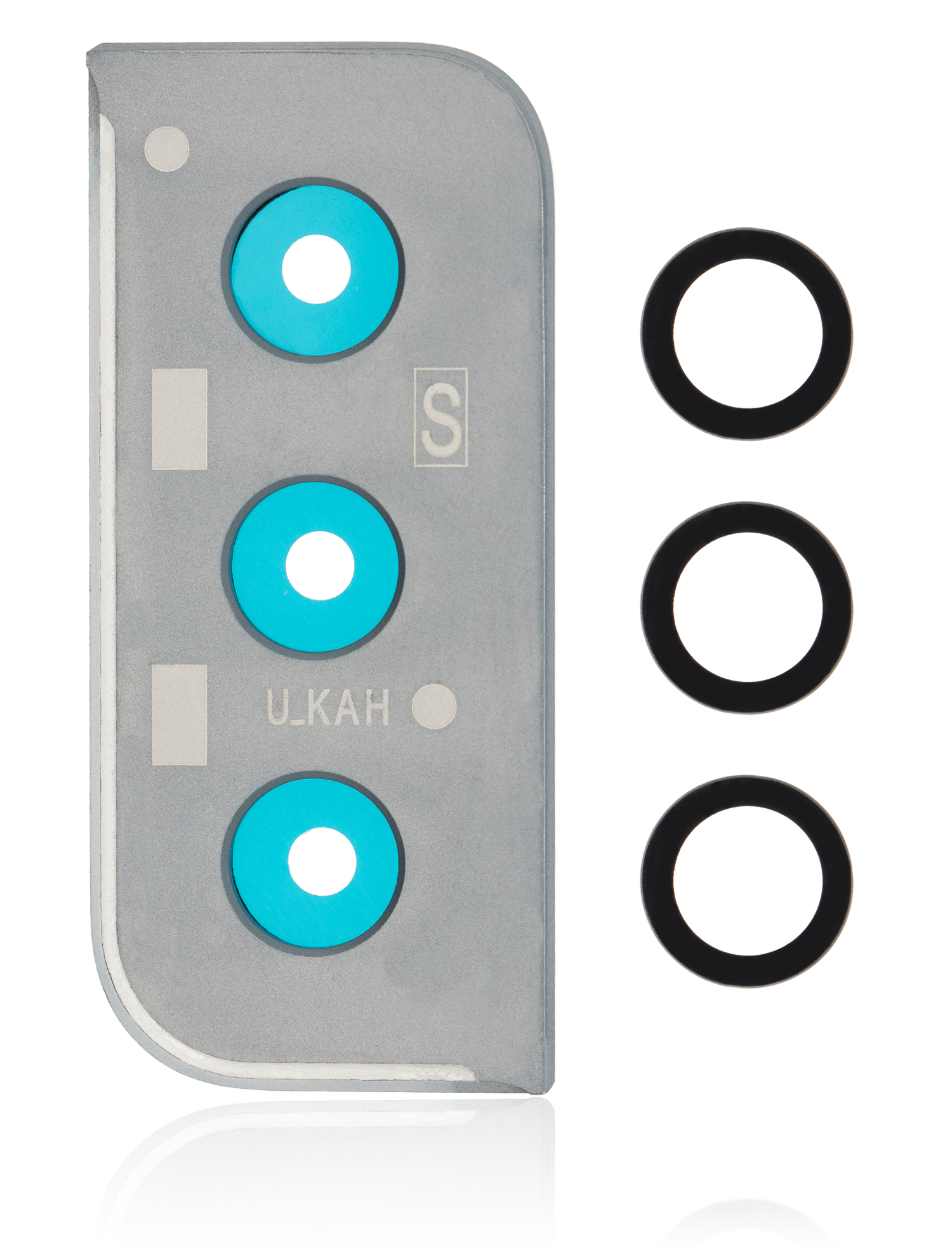 Rear Camera Lens with Frame Ring for Samsung Galaxy S21 Plus (Phantom Silver)