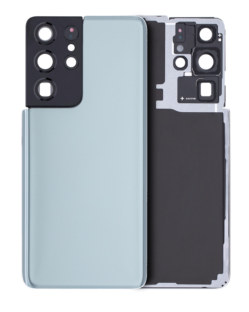 Backcover m. Kameralinse S21 Ultra o. Logo Aftermarket Plus Phantom Titanium