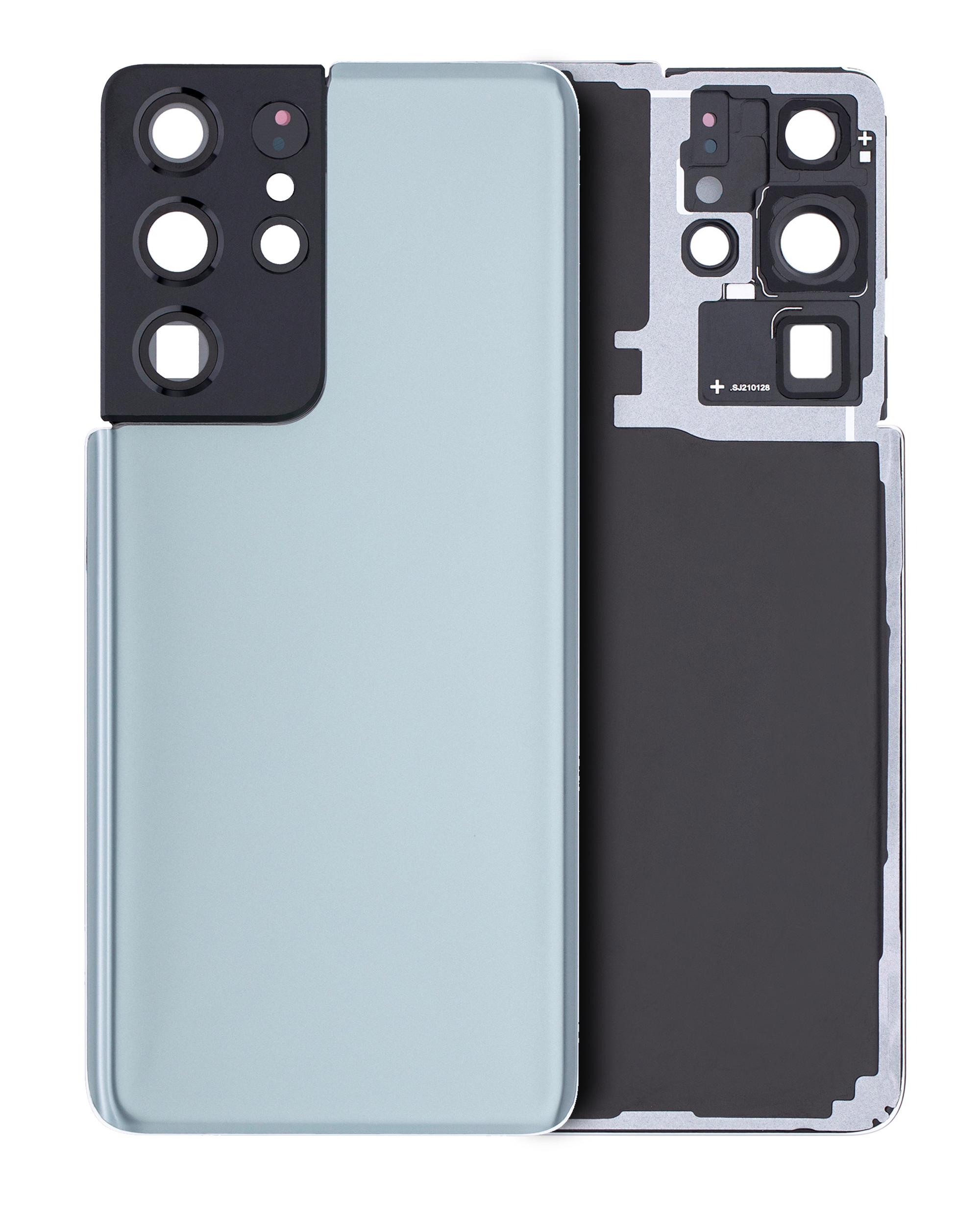 Backcover m. Kameralinse S21 Ultra o. Logo Aftermarket Plus Phantom Titanium