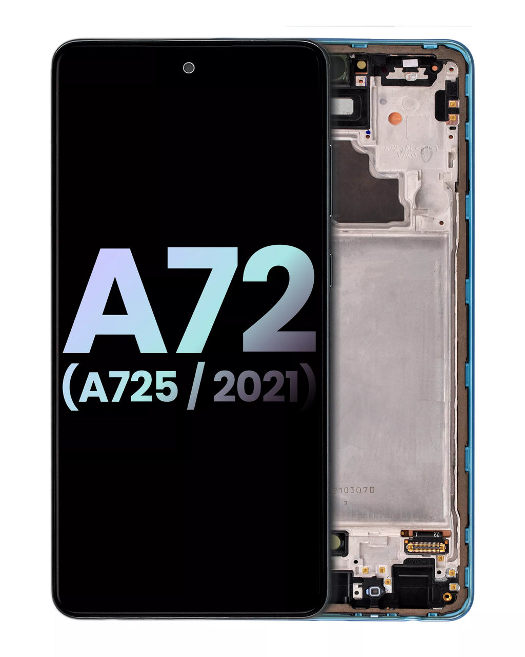 OLED mit Rahmen Samsung Galaxy A72 Service Pack Blau