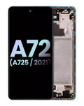 OLED mit Rahmen Samsung Galaxy A72 Service Pack Blau