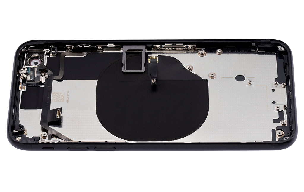 Back Cover/Frame with Pre-installed Small Parts for iPhone SE (2020) (without Logo) (Aftermarket Plus) (Black)