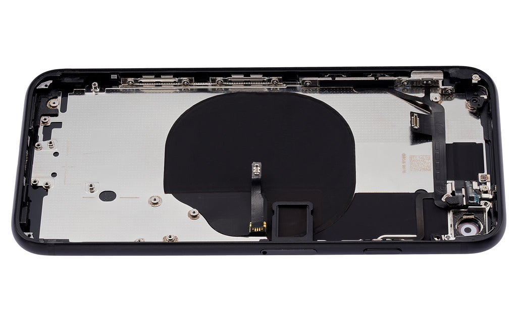 Back Cover/Frame with Pre-installed Small Parts for iPhone SE (2020) (without Logo) (Aftermarket Plus) (Black)