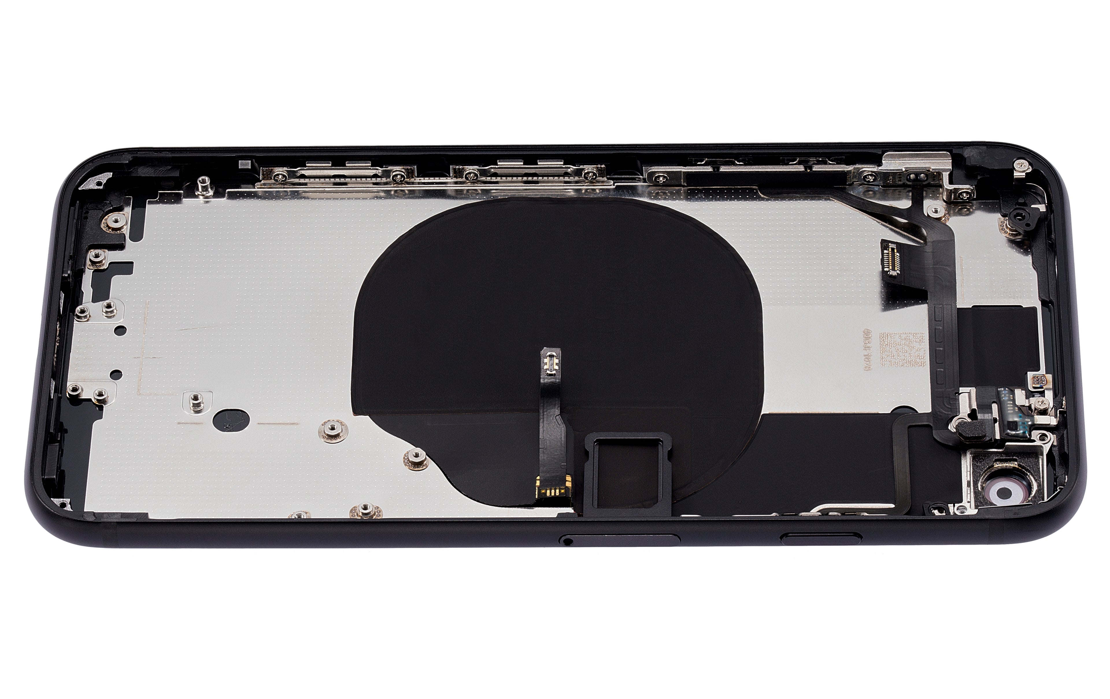 Back Cover/Frame with Pre-installed Small Parts for iPhone SE (2020) (without Logo) (Aftermarket Plus) (Black)