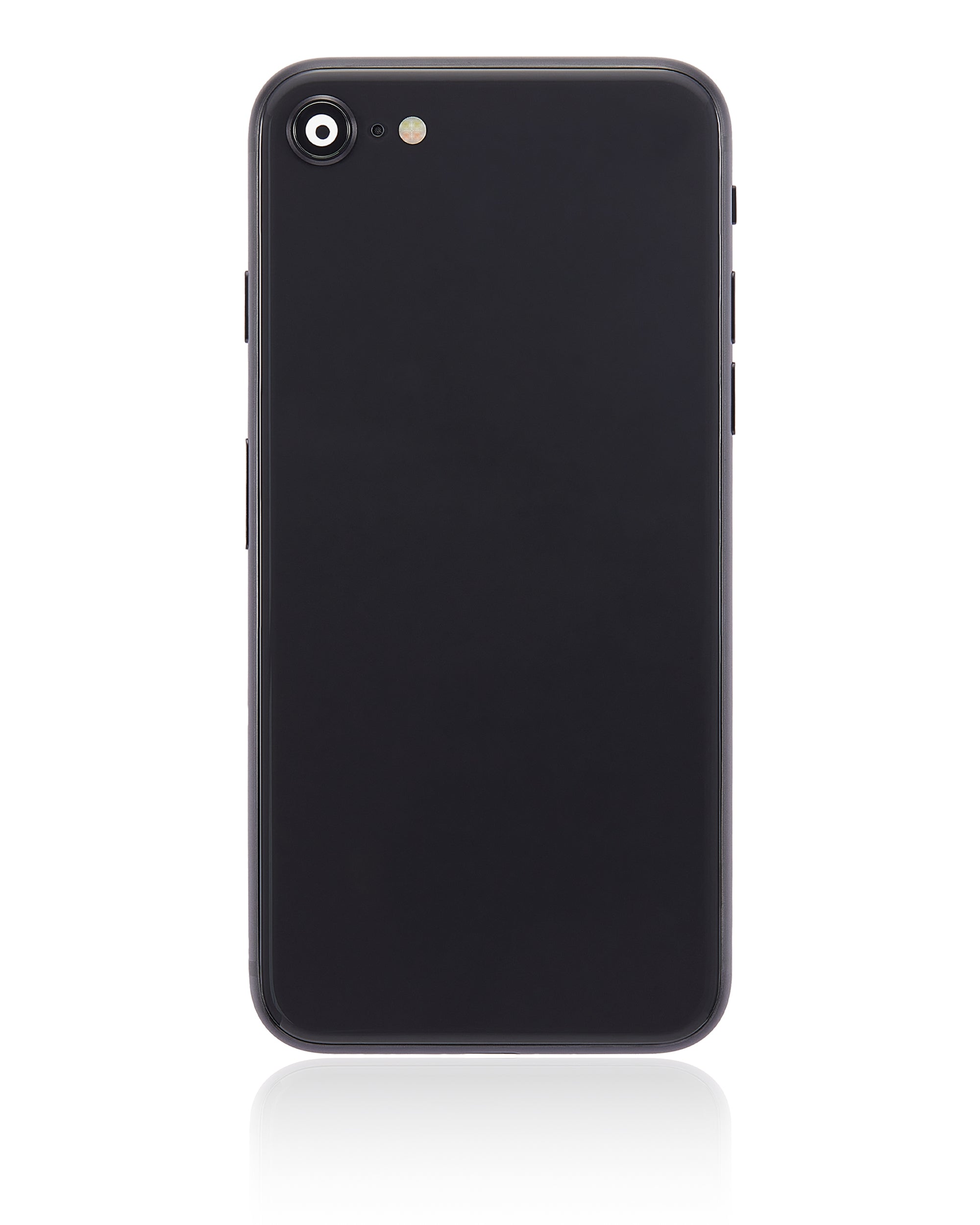 Back Cover/Frame with Pre-installed Small Parts for iPhone SE (2020) (without Logo) (Aftermarket Plus) (Black)