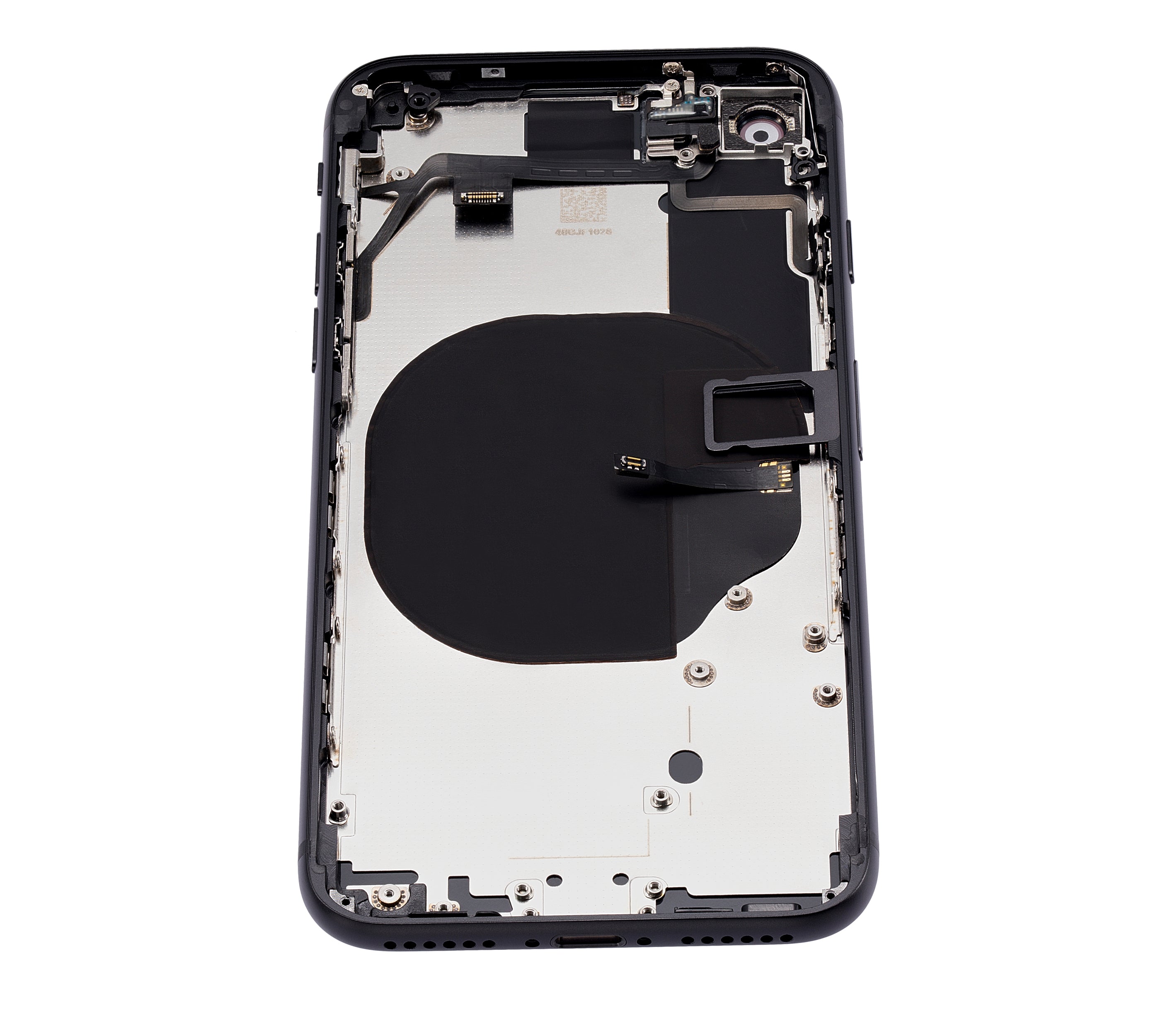 Back Cover/Frame with Pre-installed Small Parts for iPhone SE (2020) (without Logo) (Aftermarket Plus) (Black)