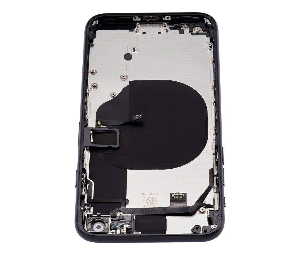 Back Cover/Frame with Pre-installed Small Parts for iPhone SE (2020) (without Logo) (Aftermarket Plus) (Black)