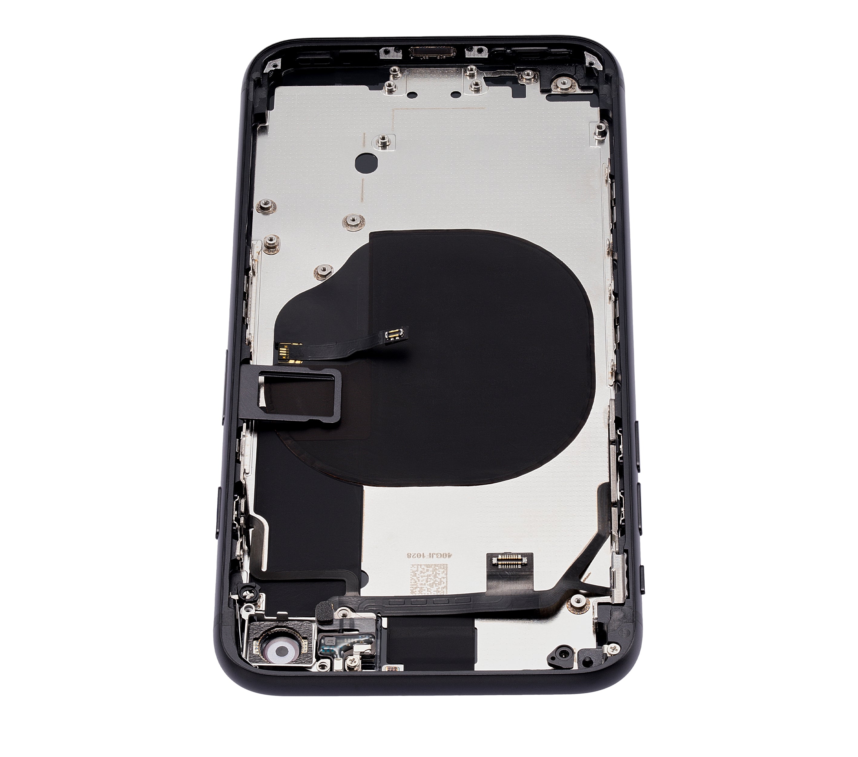 Back Cover/Frame with Pre-installed Small Parts for iPhone SE (2020) (without Logo) (Aftermarket Plus) (Black)
