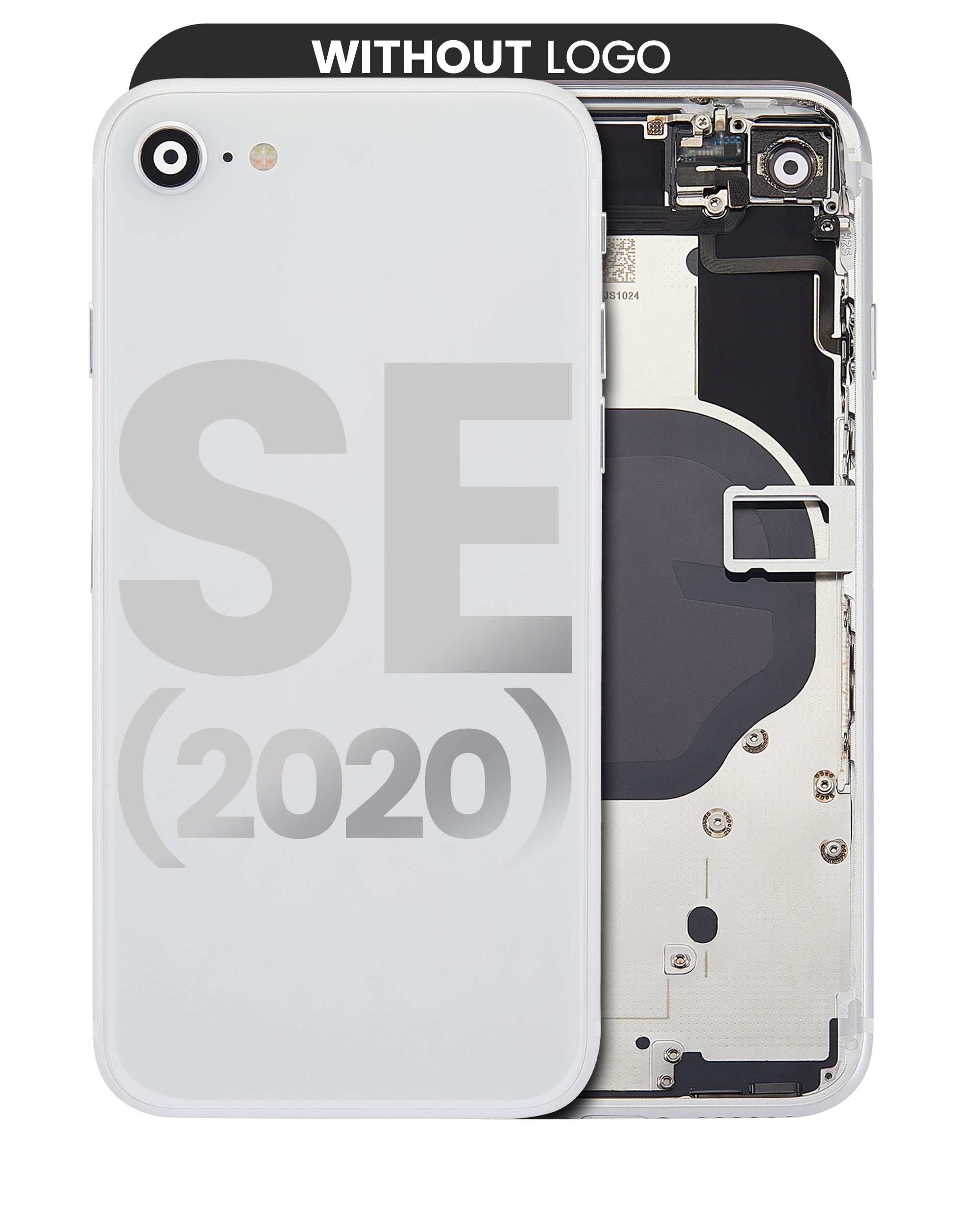 Back Cover/Frame with Pre-installed Small Components for iPhone SE (2020) (No Logo) (Aftermarket Plus) (White)
